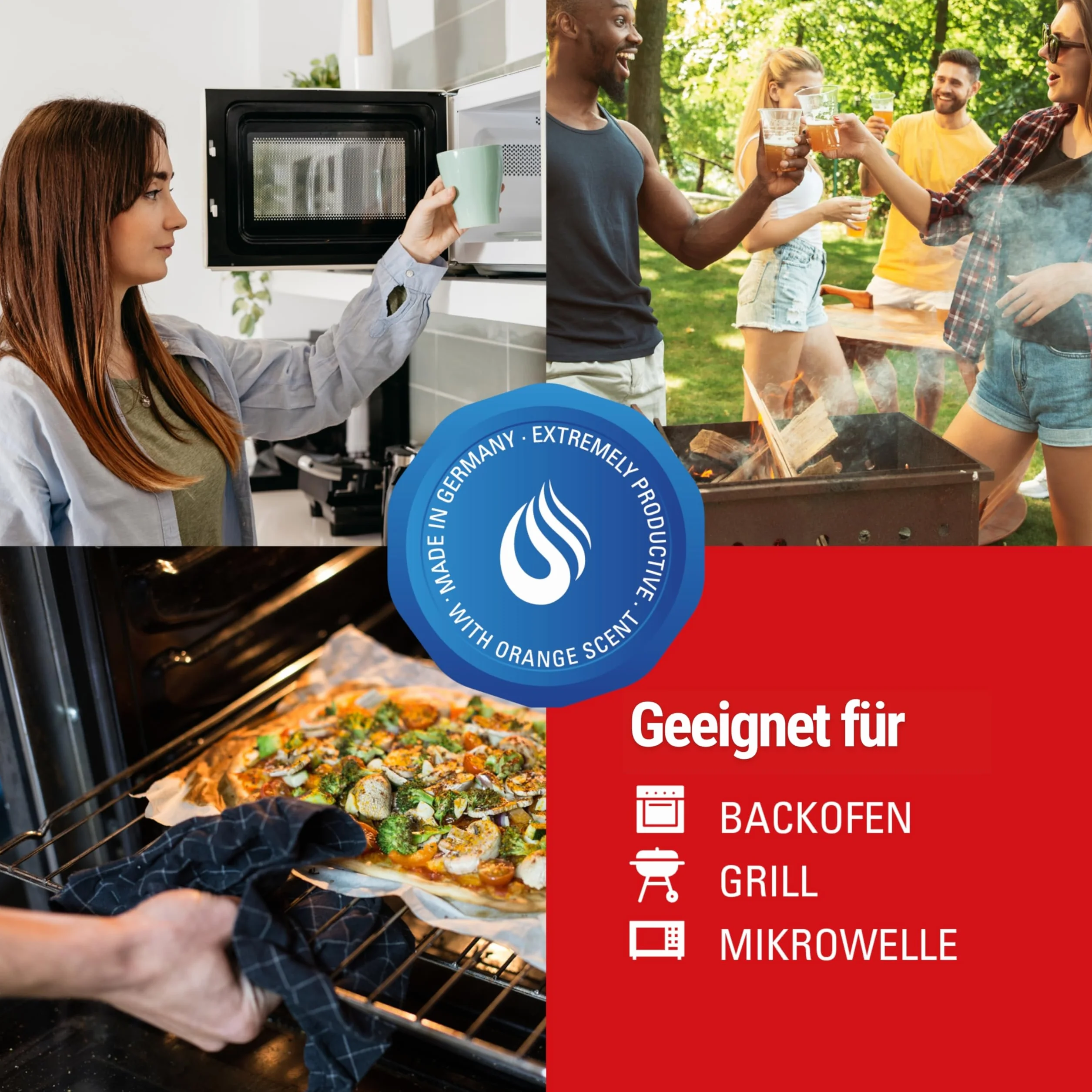 Maxxi Clean | Kit di pulizia per forno e grill | 750 ml di gel con 1 pennello | detergente e sgrassatore extra potente per forno, piano cottura e grill | scioglie le incrostazioni