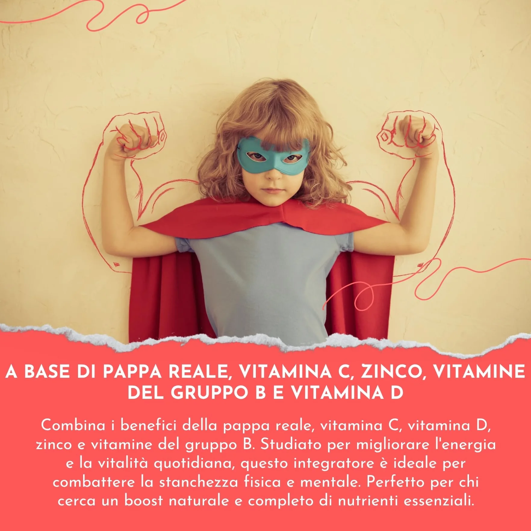ENERGIA Integratore Stanchezza per Bambini e Adulti - Pappa Reale e Vitamina C - Concentrazione - 10 Flaconi da 10 ml