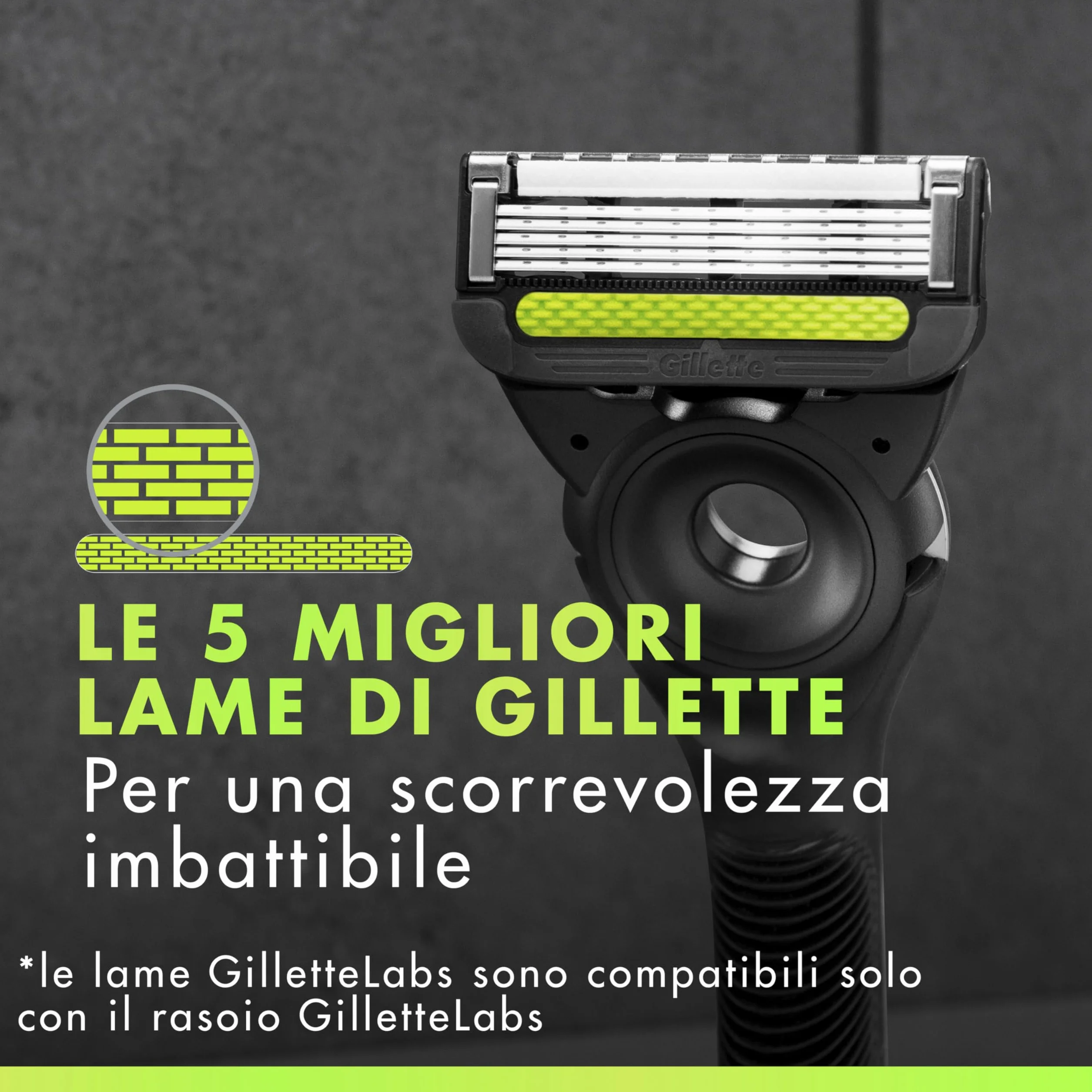 Gillette Labs Lamette di Ricambio per Rasoio da Uomo, Confezione da 10, Compatibili con Gillette Labs con Barra Esfoliante e Heated Razor, Rasatura Profonda Uomo, Lame di Precisione