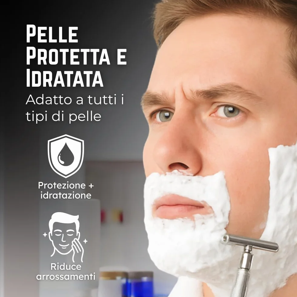 Bignoli Sapone da Barba Artigianale – Sapone da Barba con Schiuma Ricca per Rasatura Tradizionale (175 gr, Agrumi)