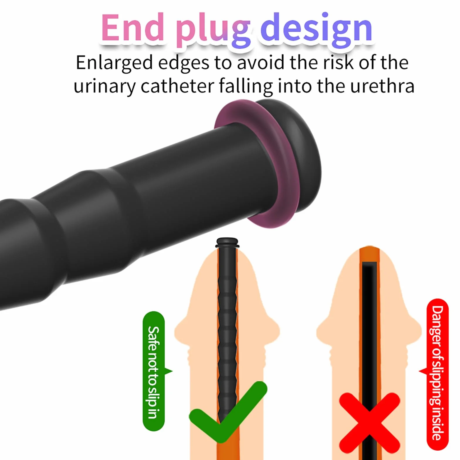 Set 5 Dilatatori per Pene in Silicone Cavo Antiscivolo Plug Uretrale Stimolazione Prostata Giocattoli Sessuali BDSM