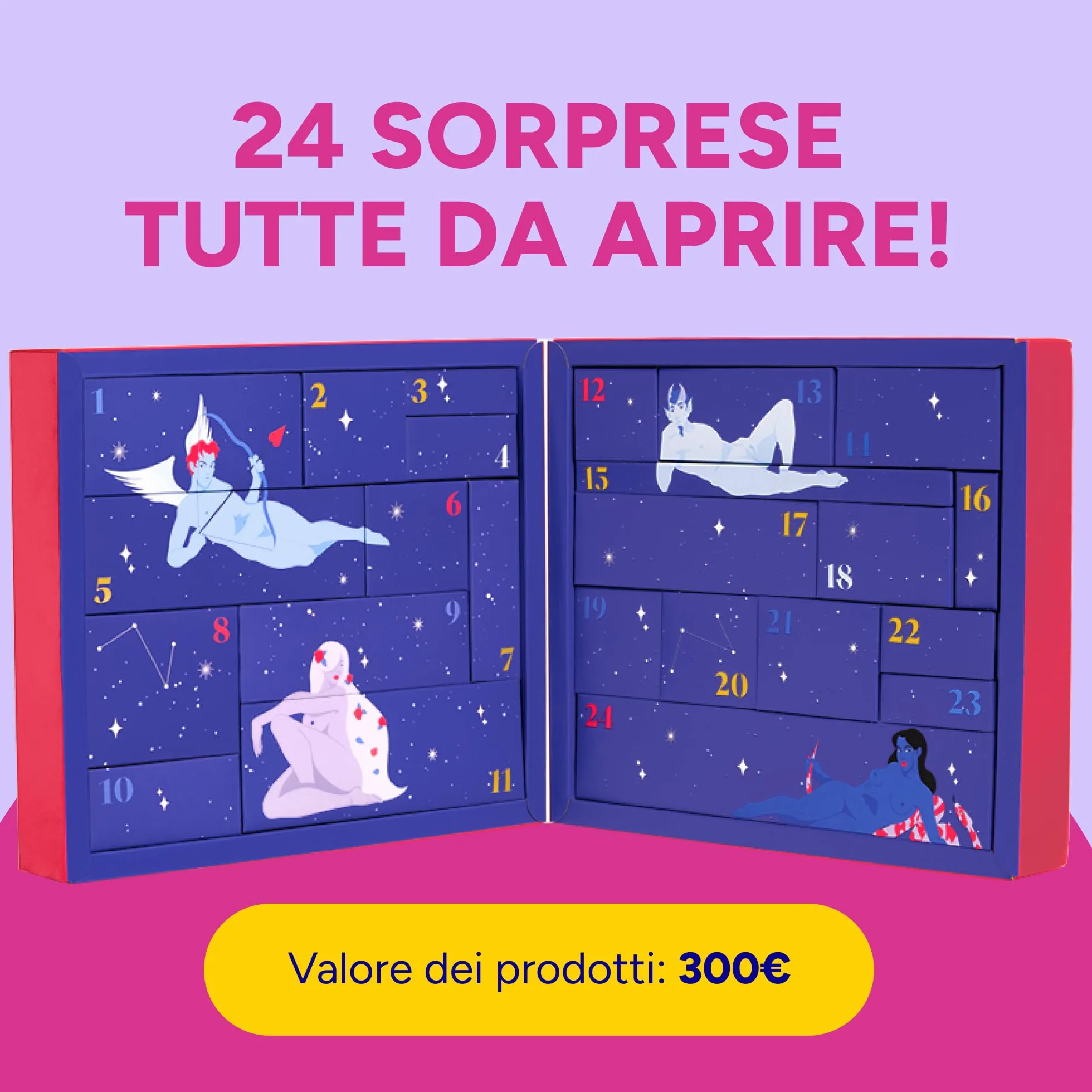 MySecretCase Calendario Avvento 2025 Giochi Erotici Coppia Set Bondage 24 Sorprese