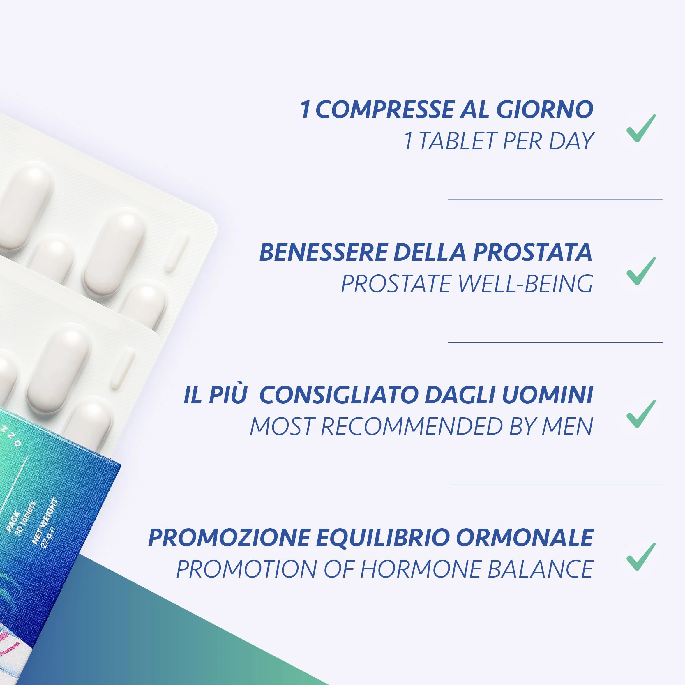 PROSTEN Integratore Prostata Uomo 30 Compresse Serenoa Repens Zinco Vitamina E