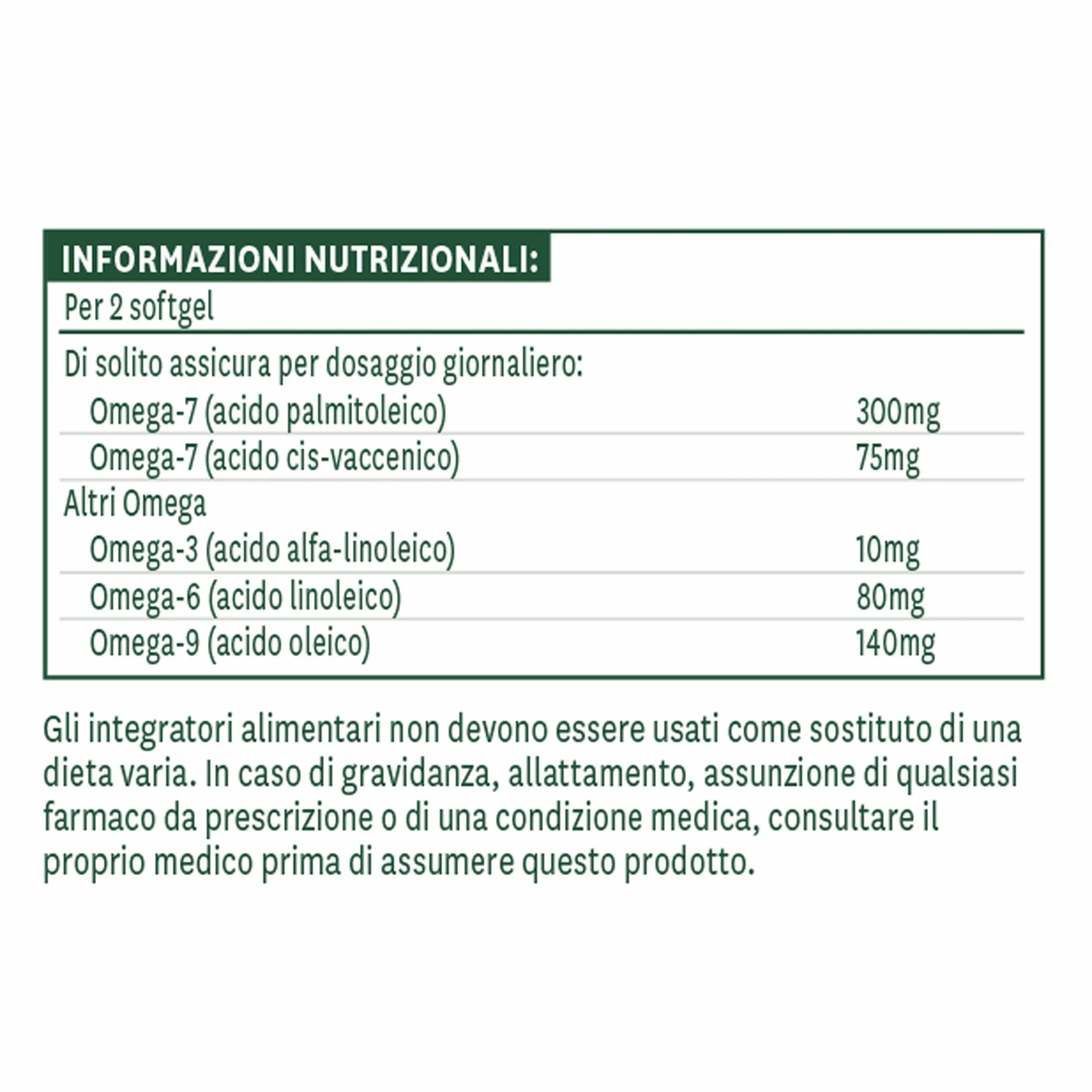 Natures Aid Omega-7 Sea Buckthorn Oil 500mg 60 Vegetarian Softgels