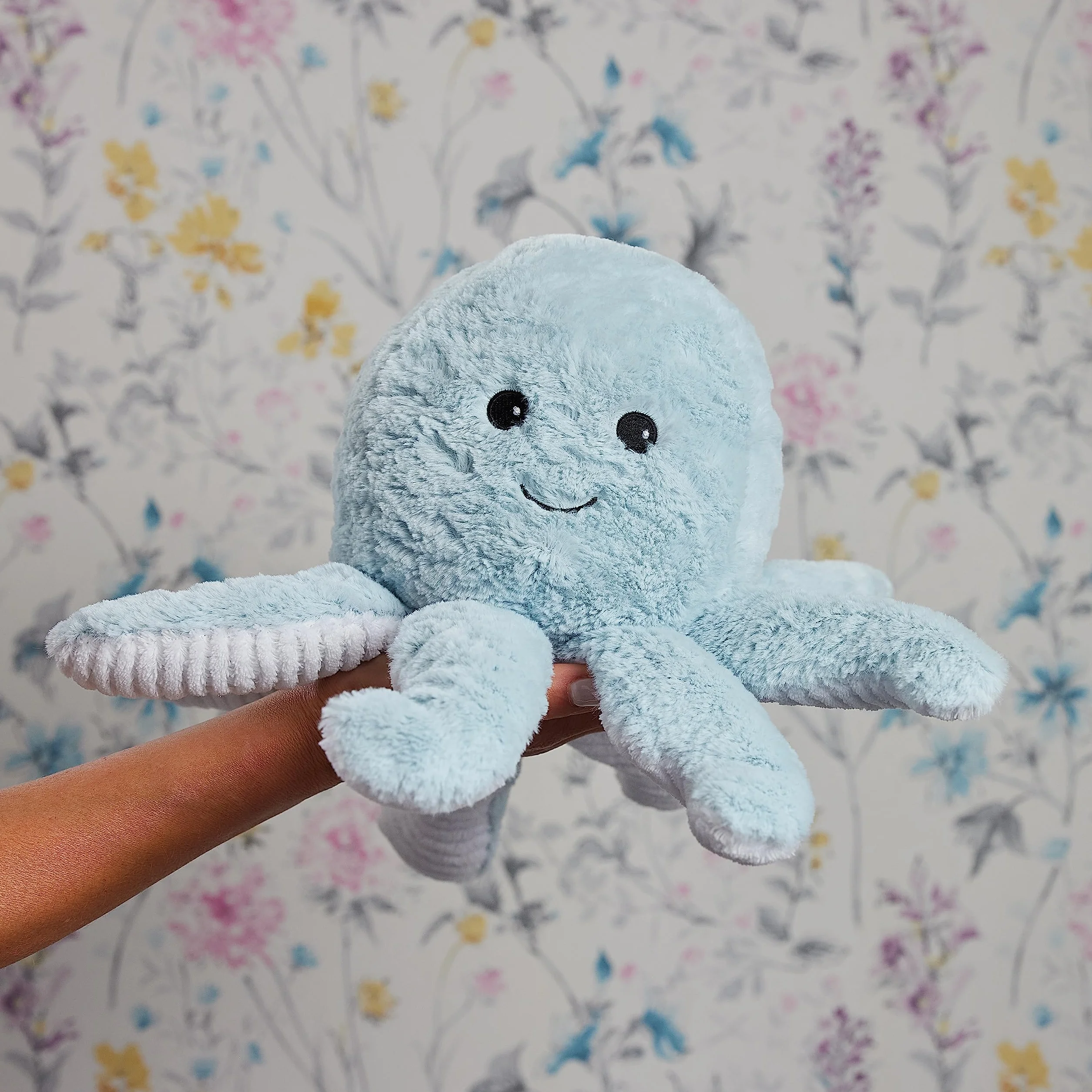 Warmies Peluche Polpo Pesato Utilizzabile nel Microonde con Profumo di Lavanda Francese, Borsa di Grano Caldo o Freddo per un fresco relax e un caldo sollievo