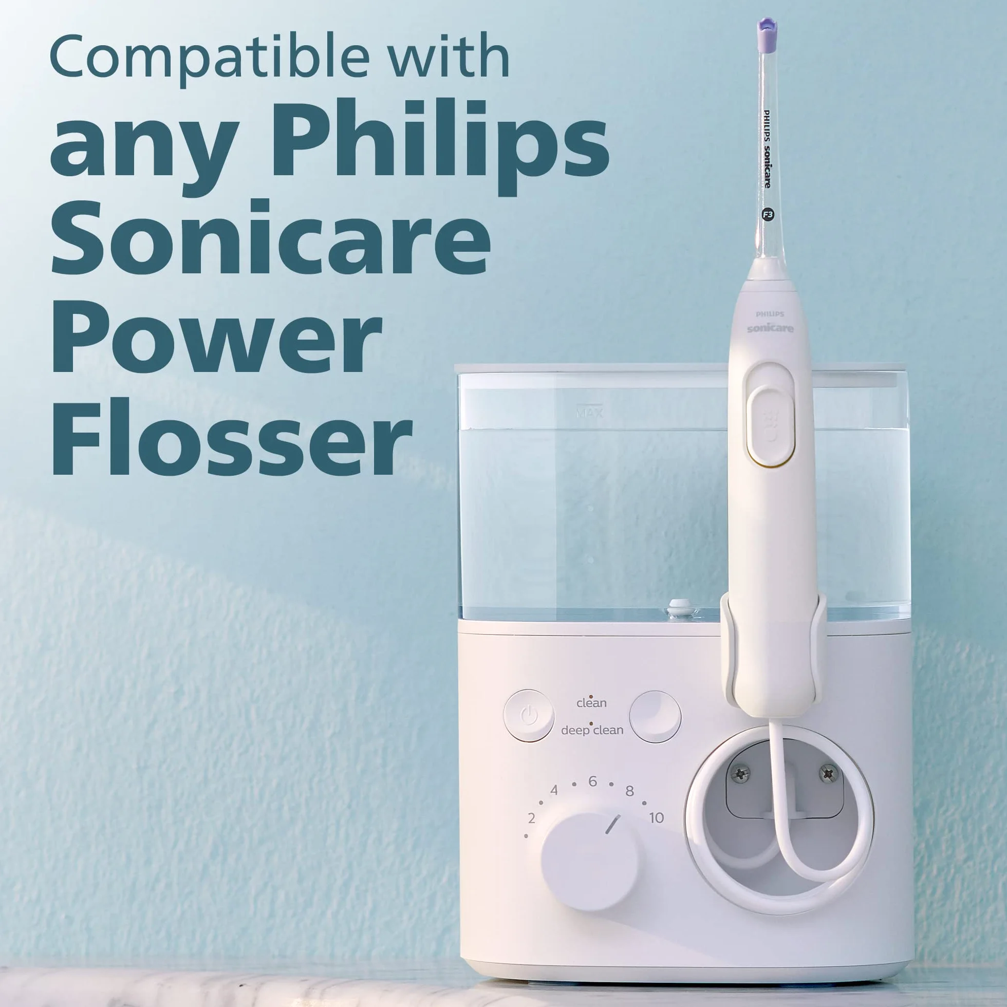 Philips Sonicare Power Flosser Quad Stream Tips (F3), 2 pezzi, Bianco HX3062/00