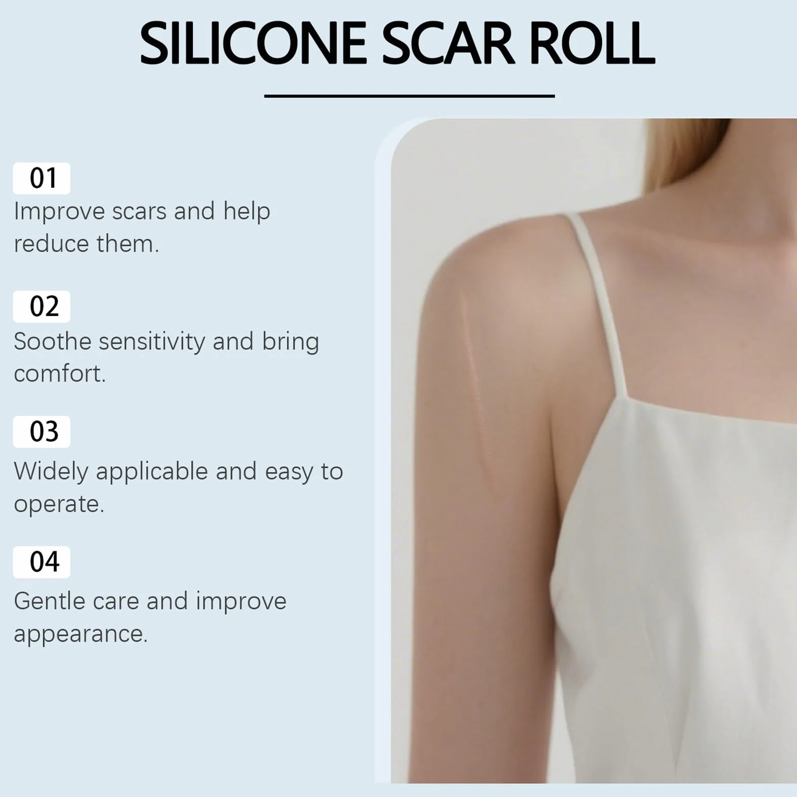 Fogli di cicatrici in silicone per viso, nastro guarigione ustioni, strisce riparazione veloce