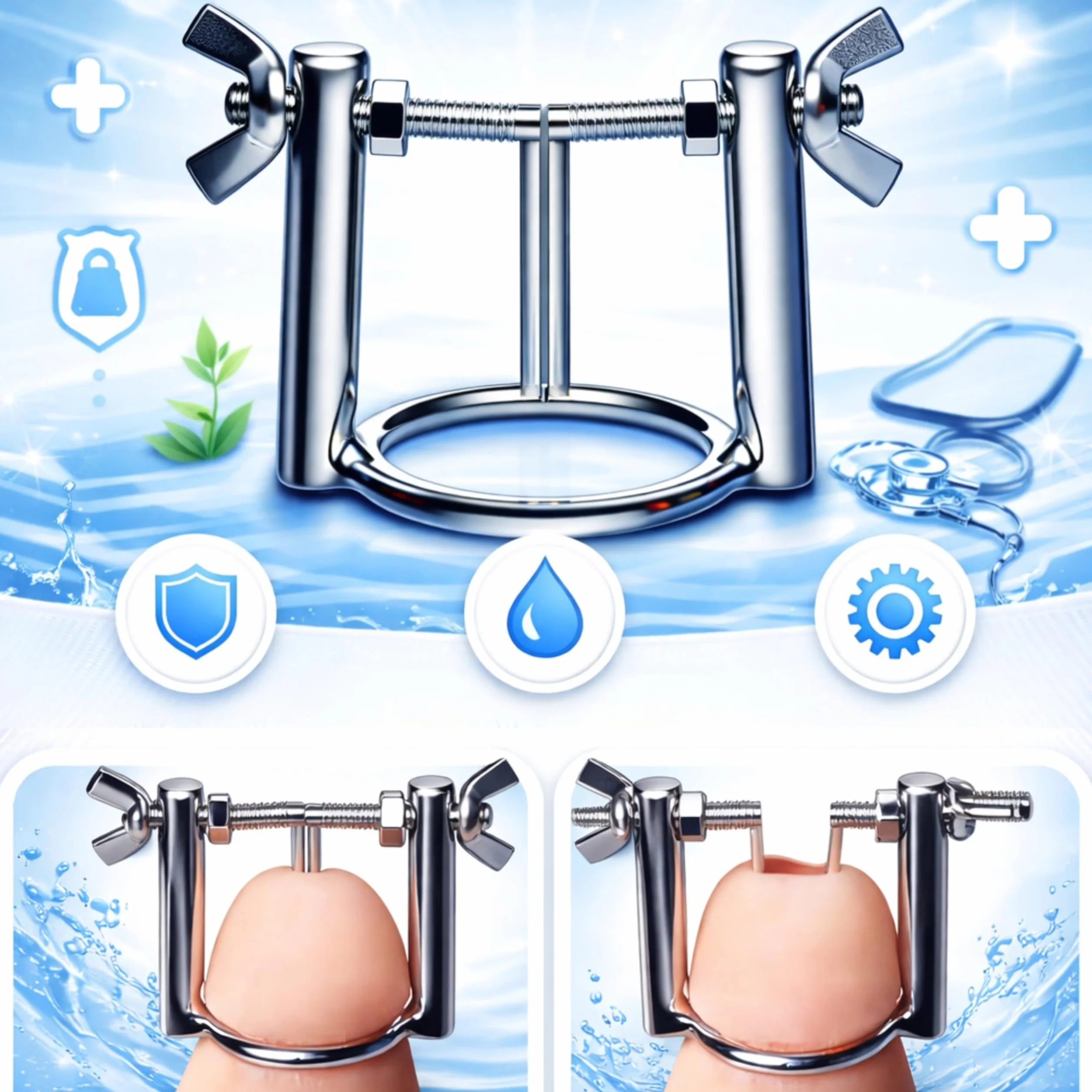 Sonda Uretrale Uomo Acciaio Inox Dilatatore Uretra 3cm x 3mm Sex Toy BDSM