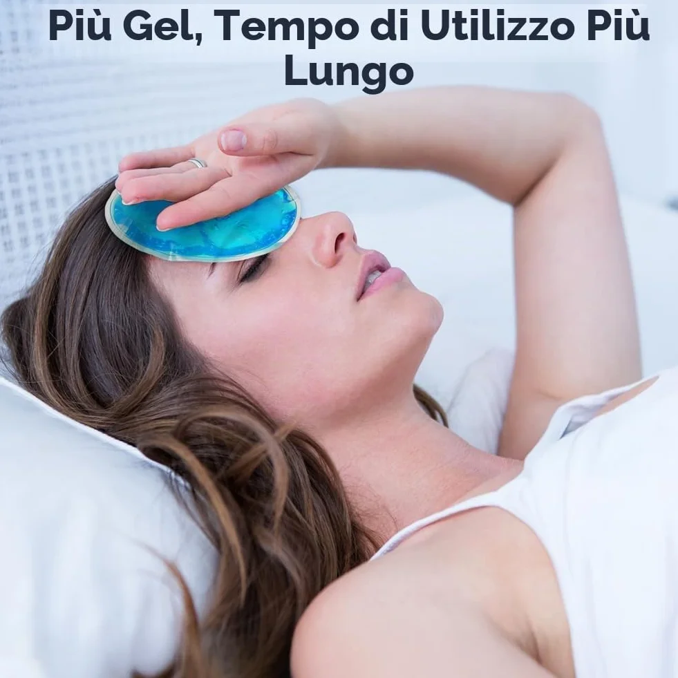 AOOWU Ghiaccio Gel Riutilizzabile, 6 PCS Impacchi Gel Riutilizzabili Fredde e Calde, Set di Cuscinetti Refrigeranti per Lesioni, Sollievo Dal Dolore, Punture di Insetti, Terapie Caldo/Freddo