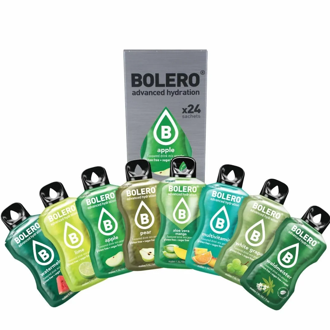 Bolero GREEN FUSION MIX 24x9g Saftpulver ohne Zucker mit Stevia und Vitamin C