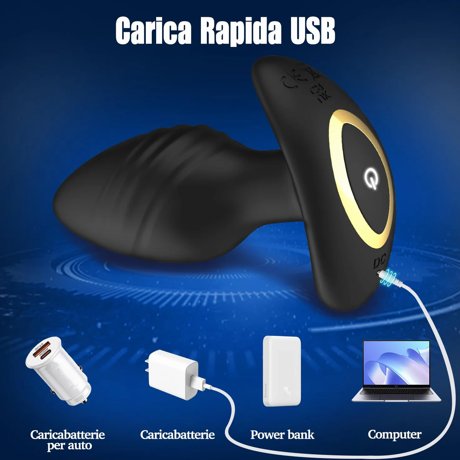 Vibratore Anale Sexytoysys Uomo Plug Anale-Dilatatore donna Vibratoreper Donna Professionale Plug Anale Telecomando APP Sexytoysys Coppia Vibratori Plug Analesex Toy Vibratore per Uomo Sex Toys (Nero)