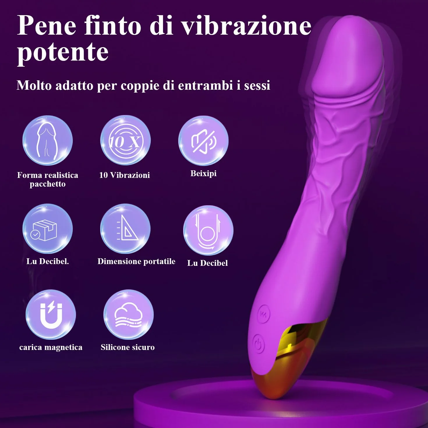 Vibratore clitoride per donna professionale 10 modalità Sex toys Dildo realistico stimolatore