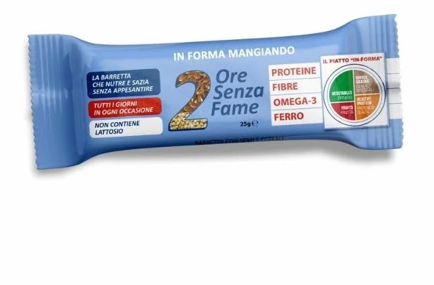 Rilevo 2 Ore Senza Fame 9 Confezioni Barrette Spezzafame con Semi, Cereali, Miele Italiano 25g