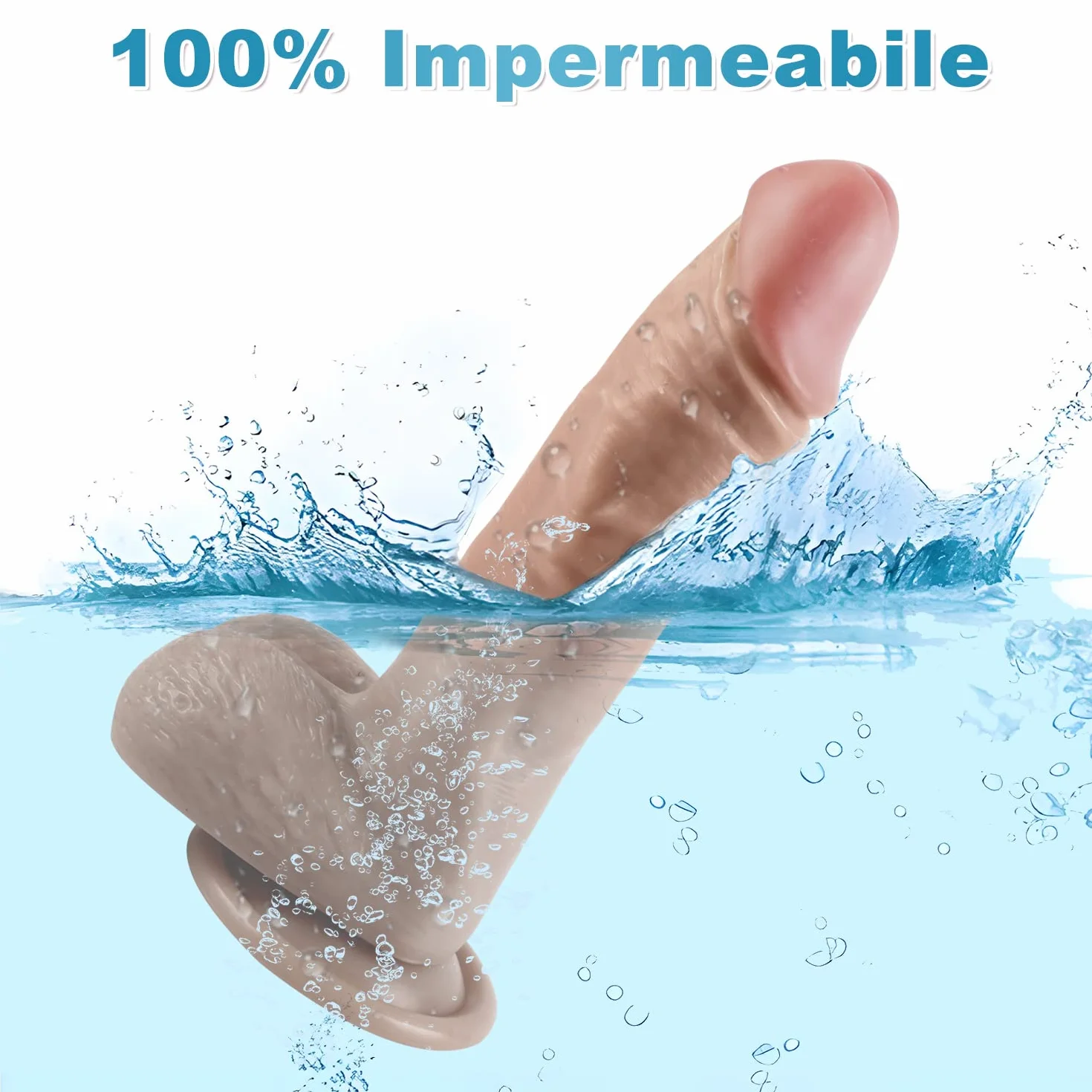 Dildo Realistico in Silicone 18cm Pene Squirting Sex Toys per Donna Uomo Coppia