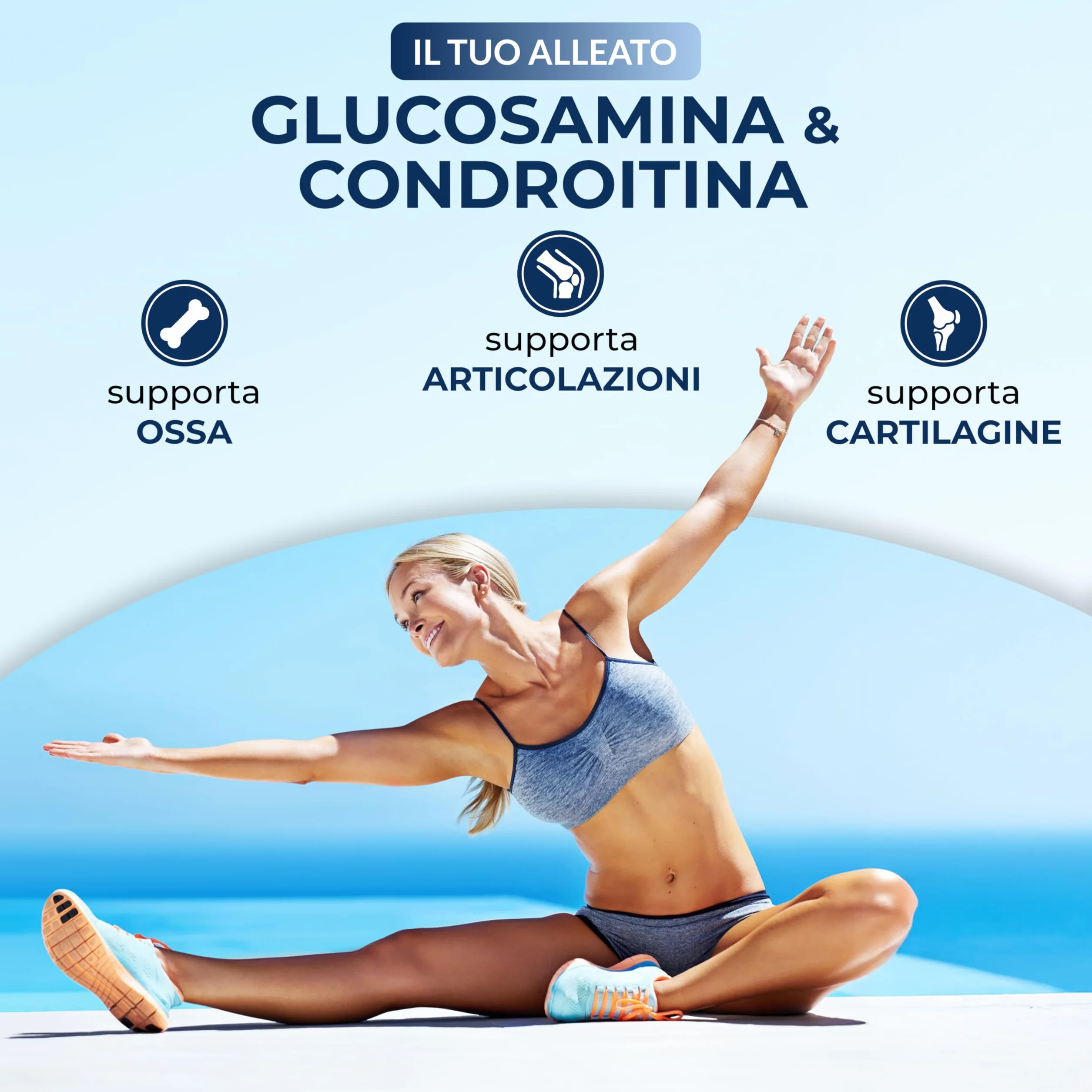 Glucosamina Condroitina – 120 Compresse – Integratore Articolazioni e Cartilagini – Supporto Naturale per il Benessere Articolare