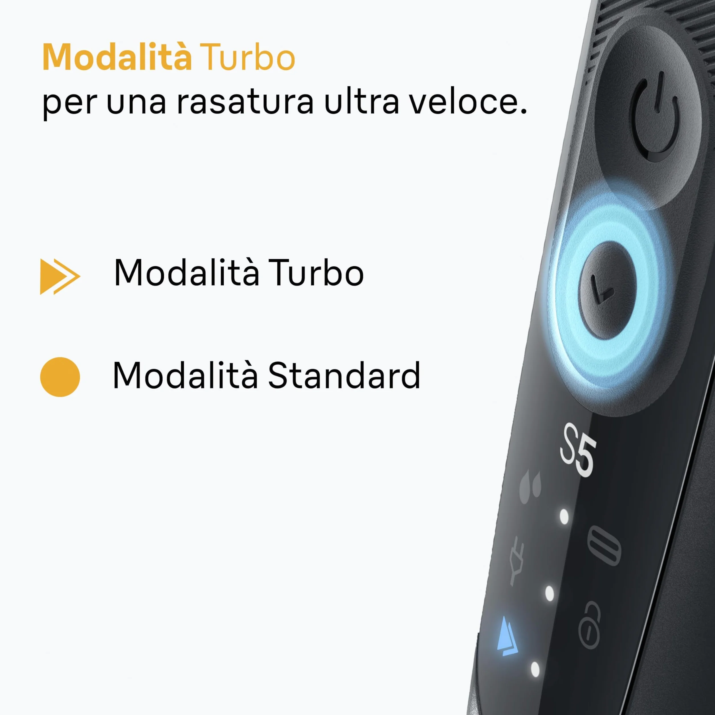 Braun Serie 5 Rasoio Elettrico Barba Wet&Dry Impermeabile Senza Fili 50 Min 52-N1650si Nero