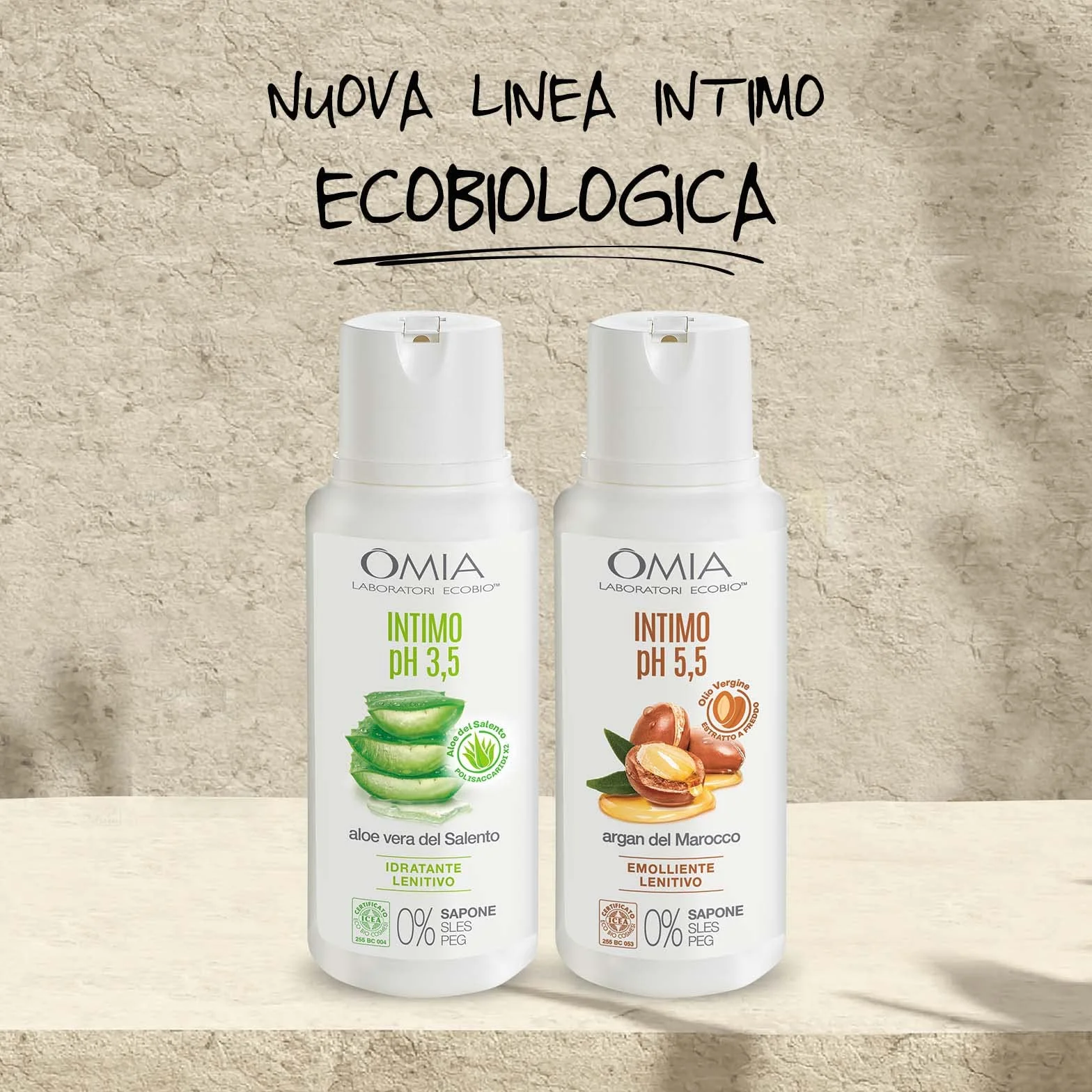 Omia Intimo Eco Bio Detergente Intimo Aloe Vera Ph 3.5 Senza Sapone Vegano 250 ml