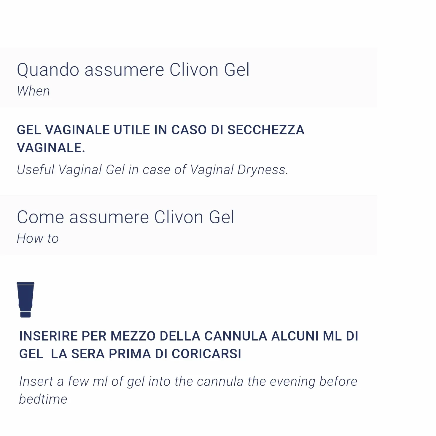 Clivon Gel - Gel Vaginale Utile in caso di Secchezza Vaginale - Proprietà Lenitive e Umettanti - Tubo da 30 ml, con Applicatore Incluso