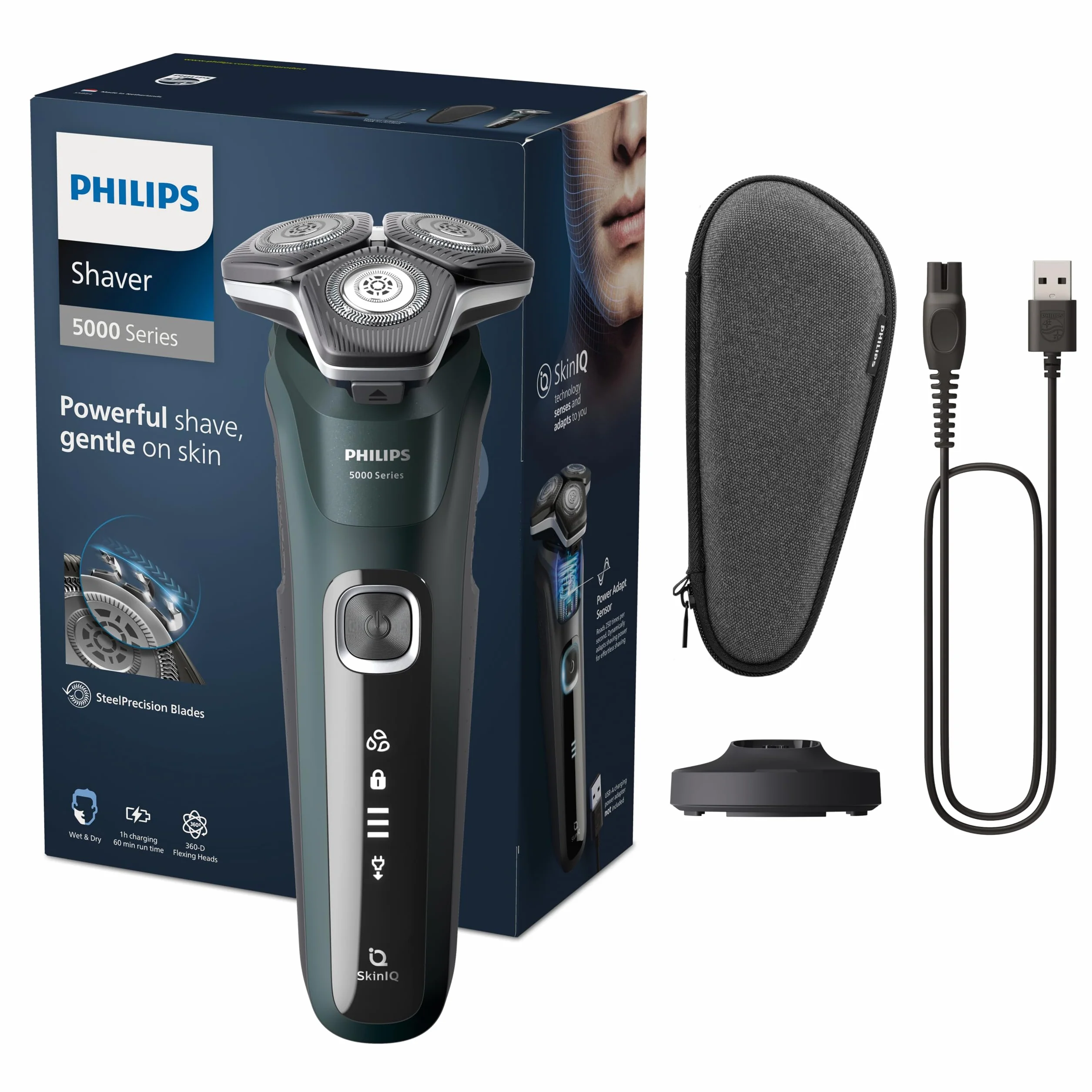 Philips Rasoio Elettrico Serie 5000 SkinIQ Wet&Dry S5884/35