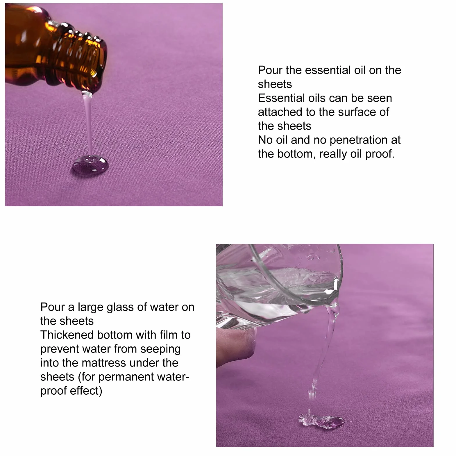 Copri Lettino Massaggio 200x115 Cm Impermeabile Resistente All'olio con Foro Viso Viola