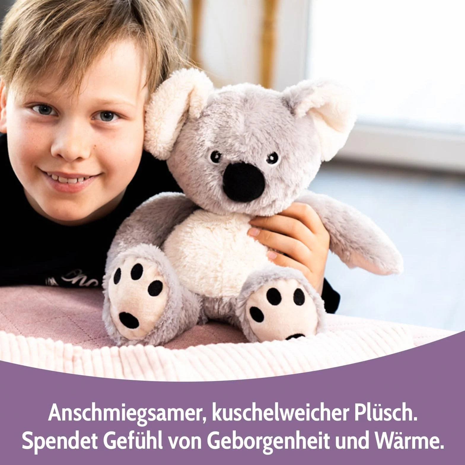 Habibi Cuscino termico di alta qualità per bambini e adulti – 1956 Koala Orso, imbottitura di miglio rimovibile – Peluche termico per riscaldare nel forno a microonde e nel forno, ideale anche per i