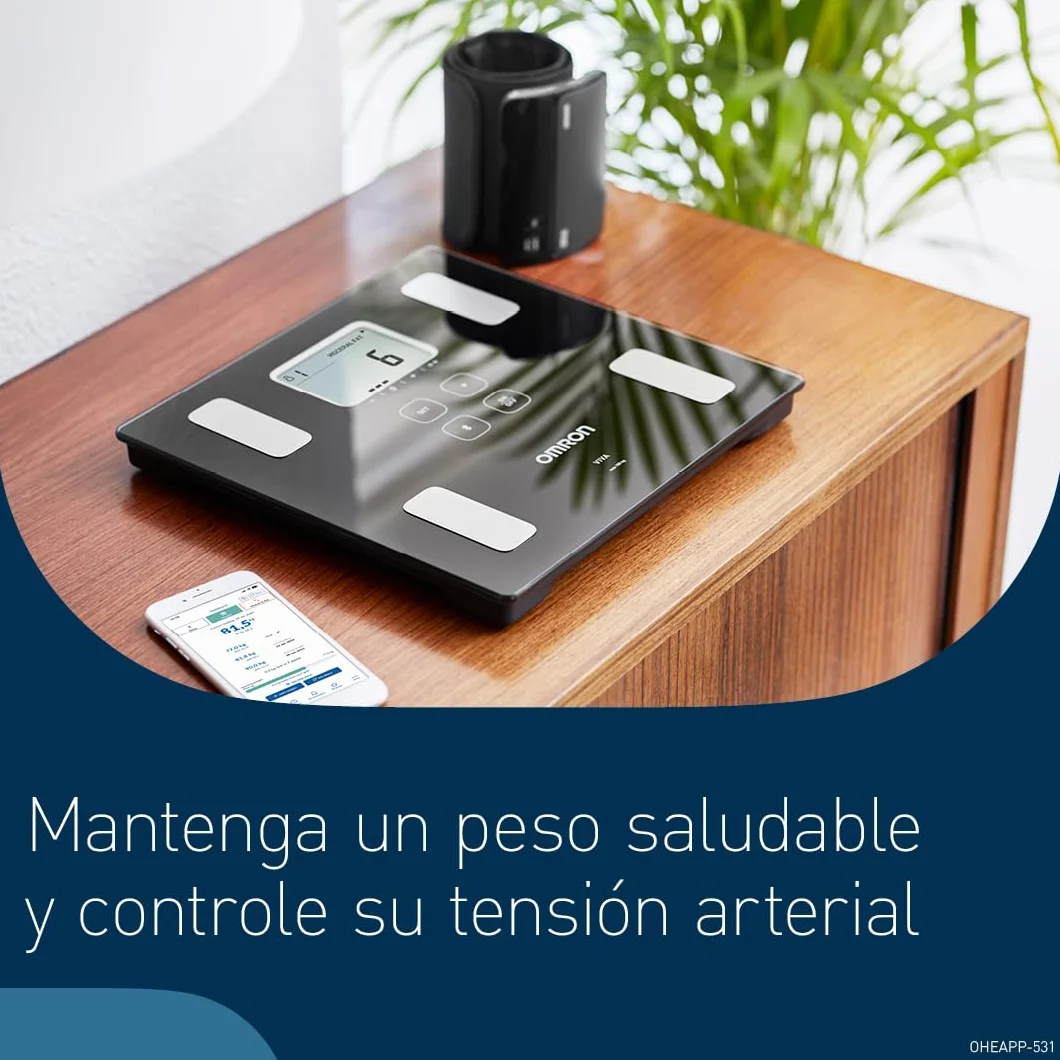 OMRON VIVA bilancia pesapersone digitale Bluetooth grasso viscerale muscoli metabolismo BMI
