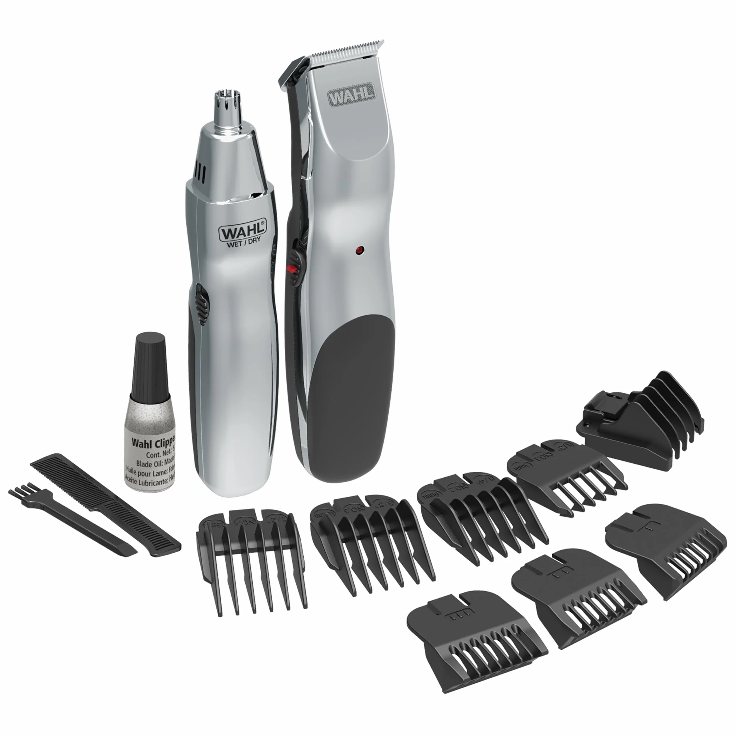WAHL Groomsman, peli del naso, dettagli e pulizia con Trimmer Wet/Dry a batteria per peli del naso