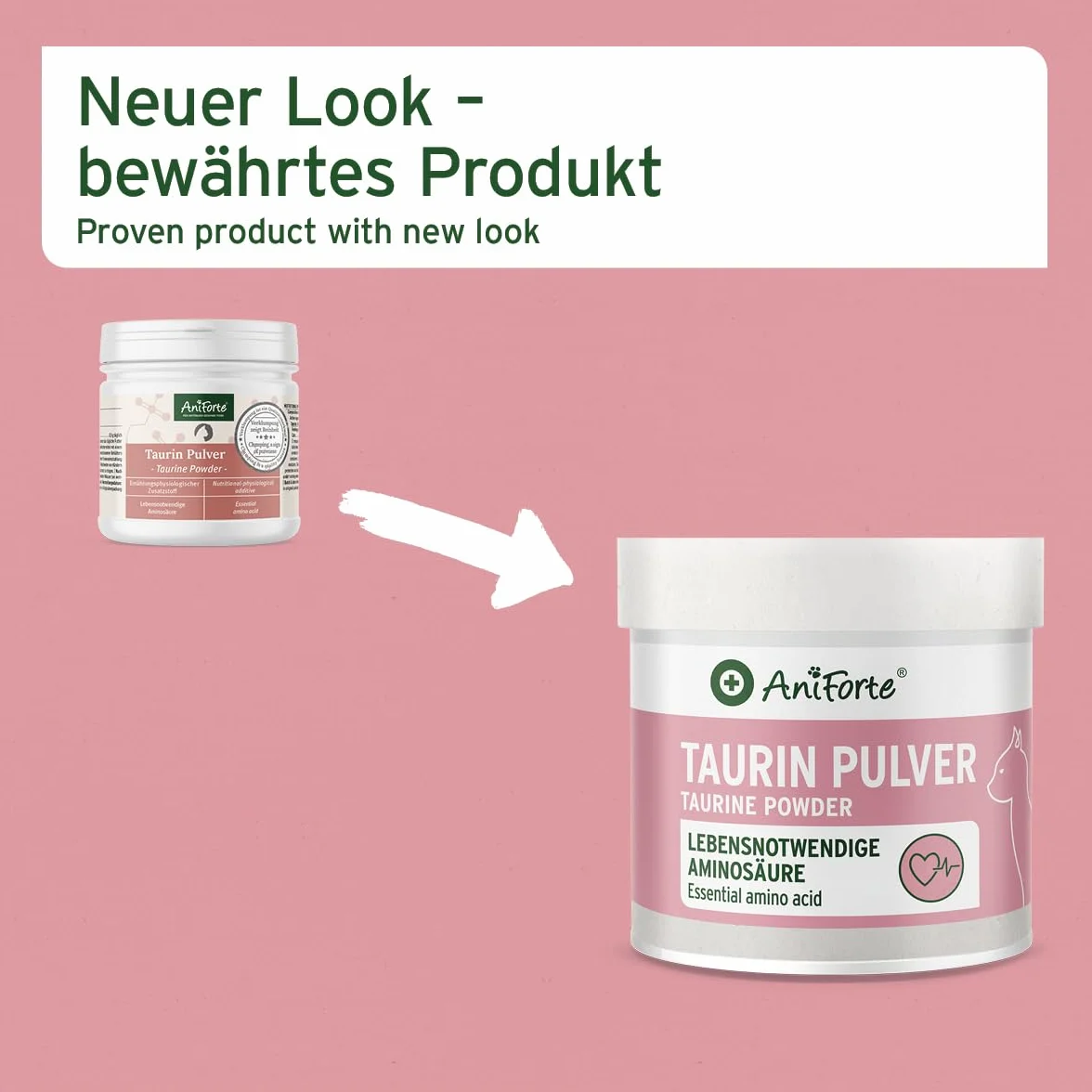 AniForte Taurina per Gatti 100g - 100% Pura, Essenziale per Sistema Nervoso, Immunitario e Cardiovascolare