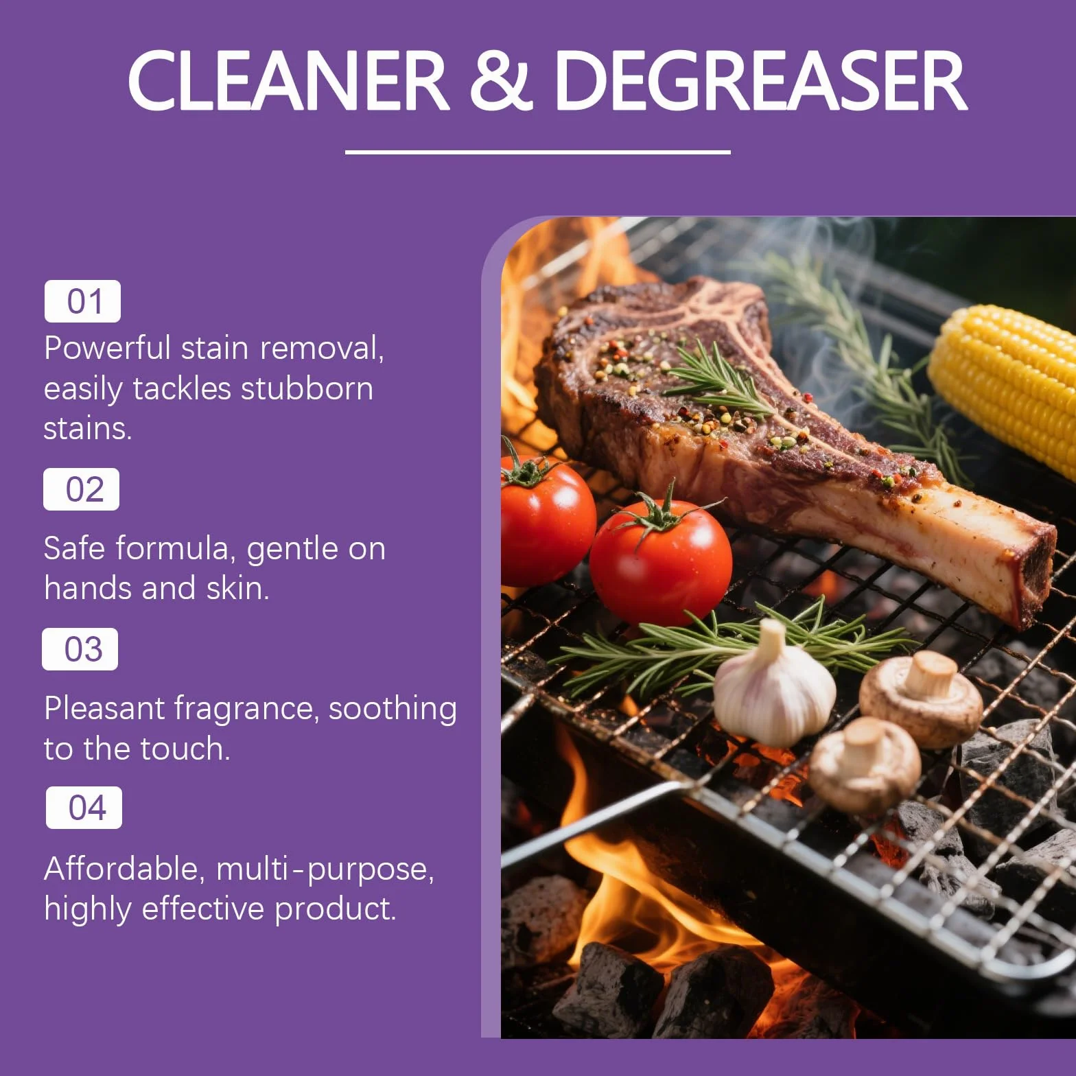 Fast-Acting Heavy-Duty Grill Degreaser Spray, 120ml BBQ Grill Cleaner for Outdoor Grills, Heavy Duty Degreaser Cleaner Spray, All Purpose Heavy Oil Cleaning Agent for Barbecue Grills (1set)