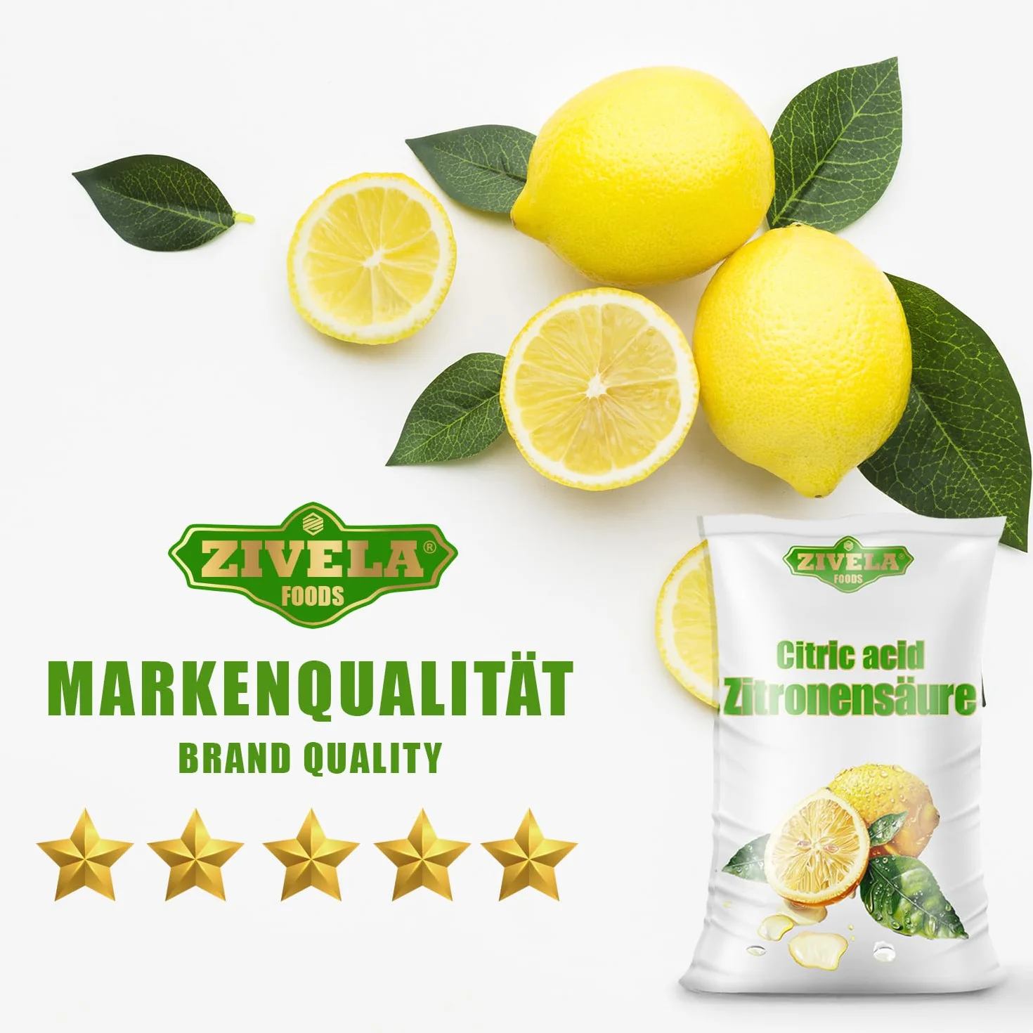 Acido Citrico in Polvere 20 kg, Qualità Alimentare, E330, 100% Puro (4 x 5 kg)
