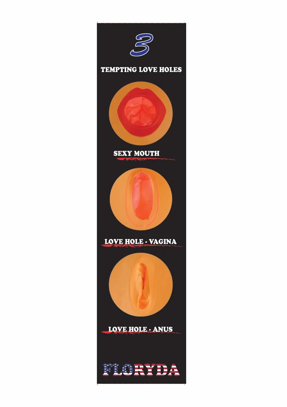 FLORYDA LOVE DOLL BAMBOLA SESSUALE GONFIABILE BIONDA AMERICANA GRANDEZZA REALE 3 FORI