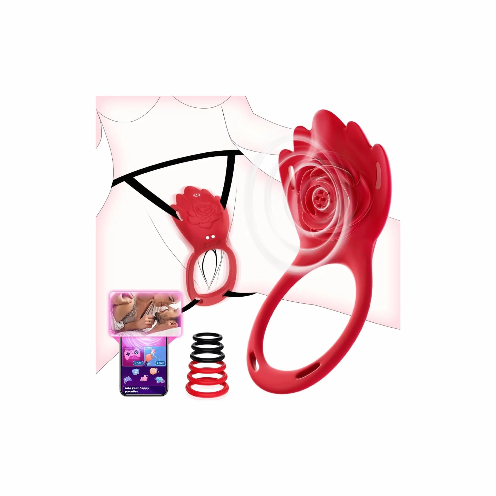 AI Sync Sexytoysys Coppia Vibratore Con APP Sex Toys, 9 Modalità Vibrazione Vibratoreper Donna Professionale Piccolo, Indossabile Stimolazione Clitoride Sex Toy Giocattoli per Morsetti Capezzoli