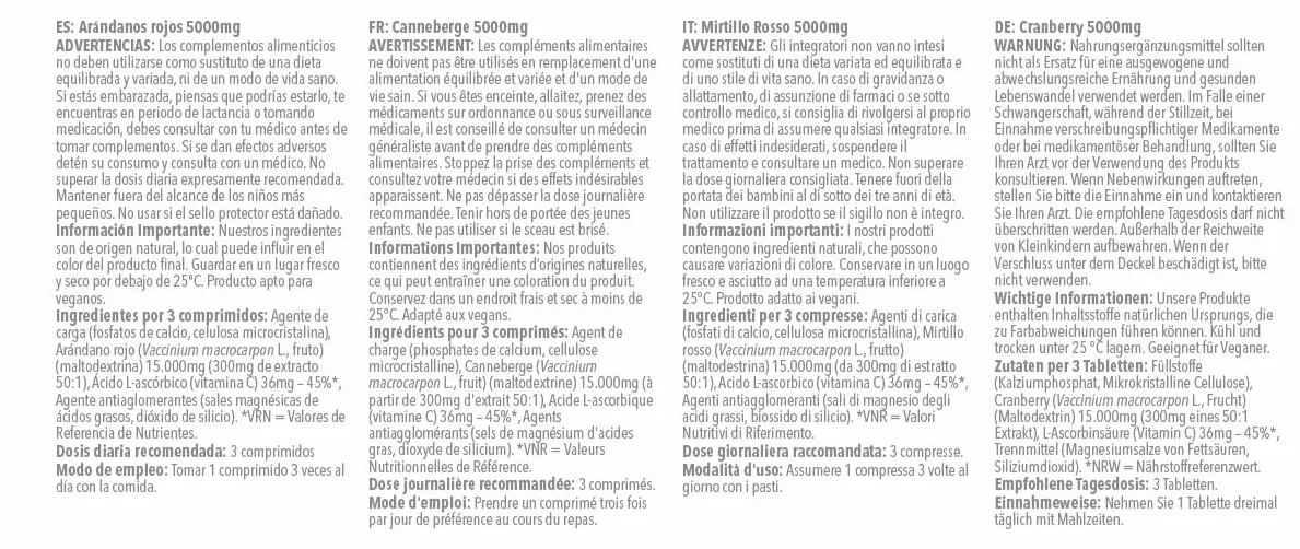 Compresse Di Mirtillo Rosso 5.000mg | Rafforza Il Sistema Immunitario E Protegge Dallo Stress Ossidativo | Adatto A Vegani E Vegetariani | 180 Compresse = Fornitura Per 2 Mesi