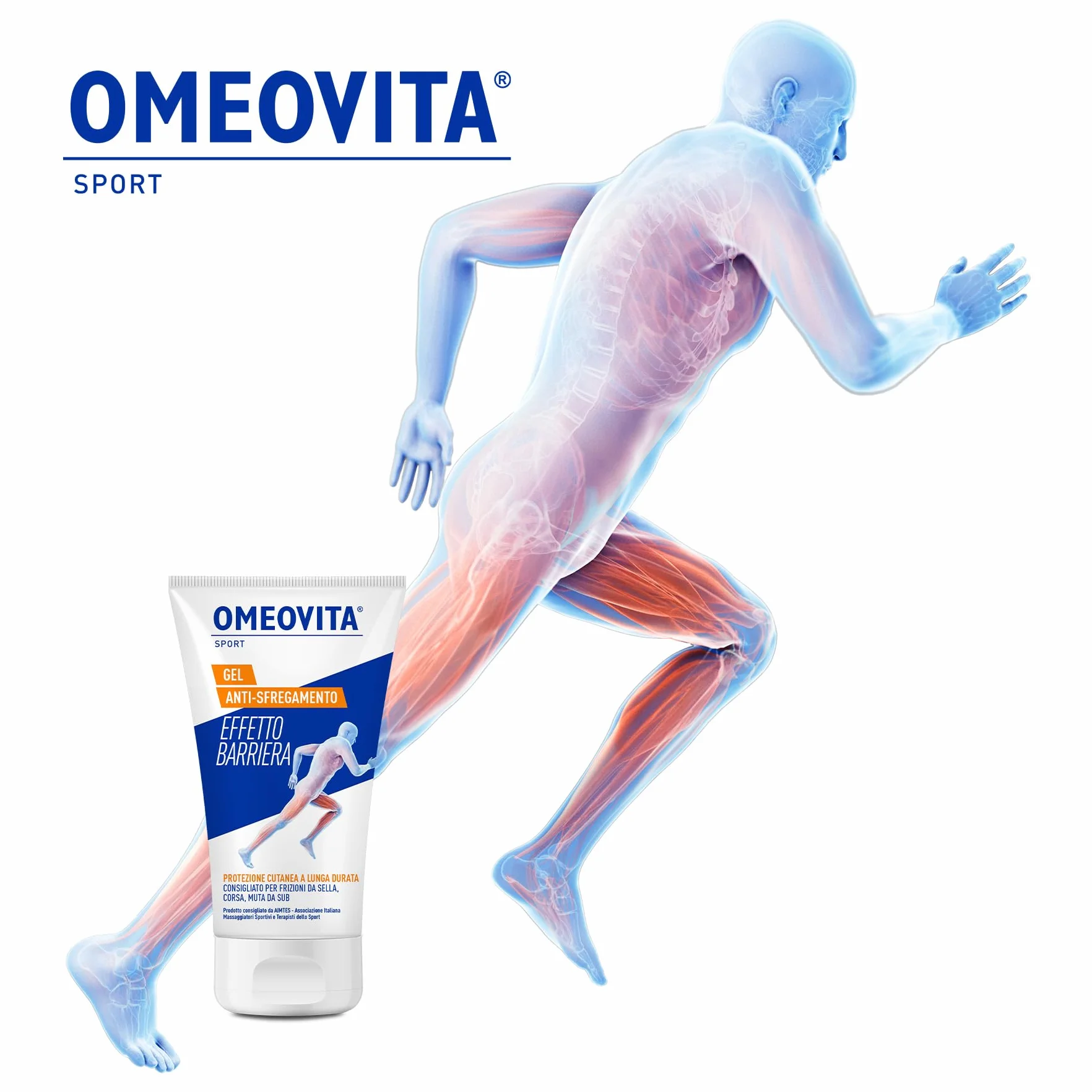 OMEOVITA SPORT Gel Antisfregamento 6 x 150 ml Barriera Protettiva Pelle