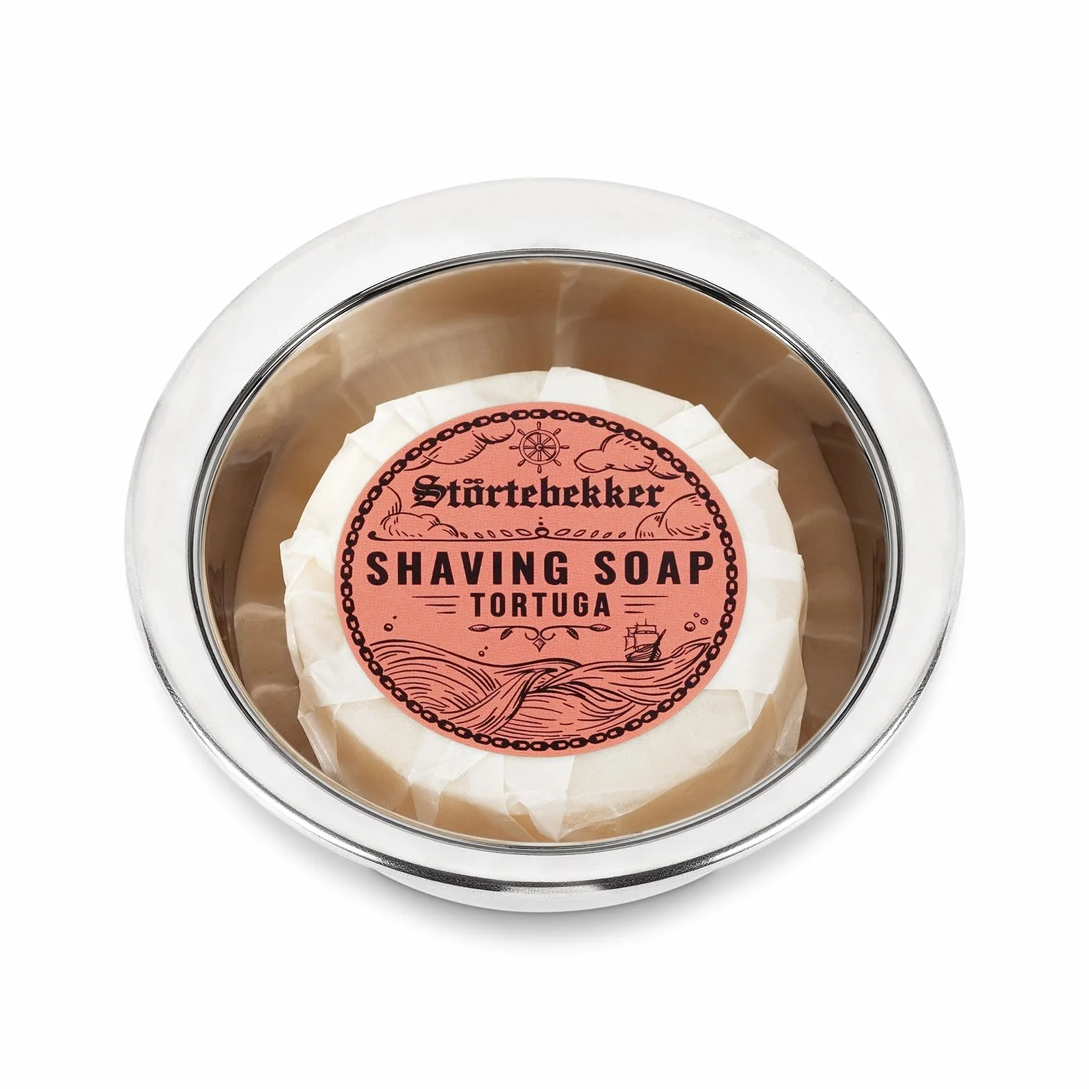 Störtebekker Premium Sapone da rasatura (Tortuga) - per una ricca schiuma da barba - Perfetto per la rasatura con rasoio di sicurezza e rasoio a lama dritta - vegano - fatto a mano (70g, 1pc.)