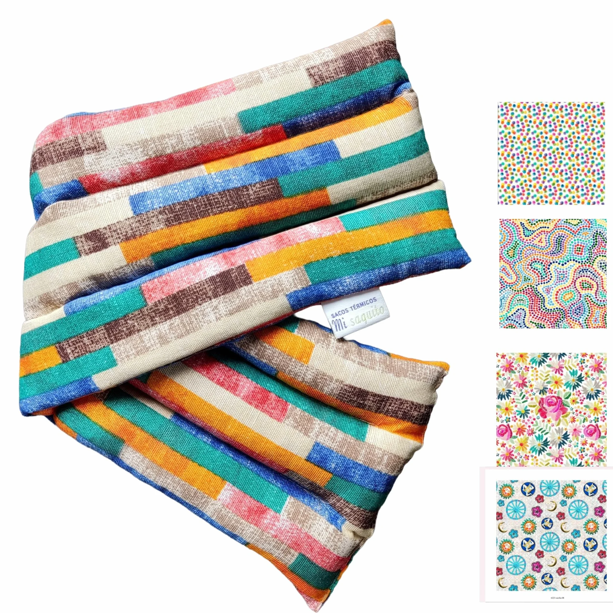 Sacco di semi per microonde 45 x 14 cm – Sacco termico cervicale con Lavanda – Borsa termica termica a caldo e freddo – Sacco termico per microonde – Cuscino termico mestruale – Sacco a microonde
