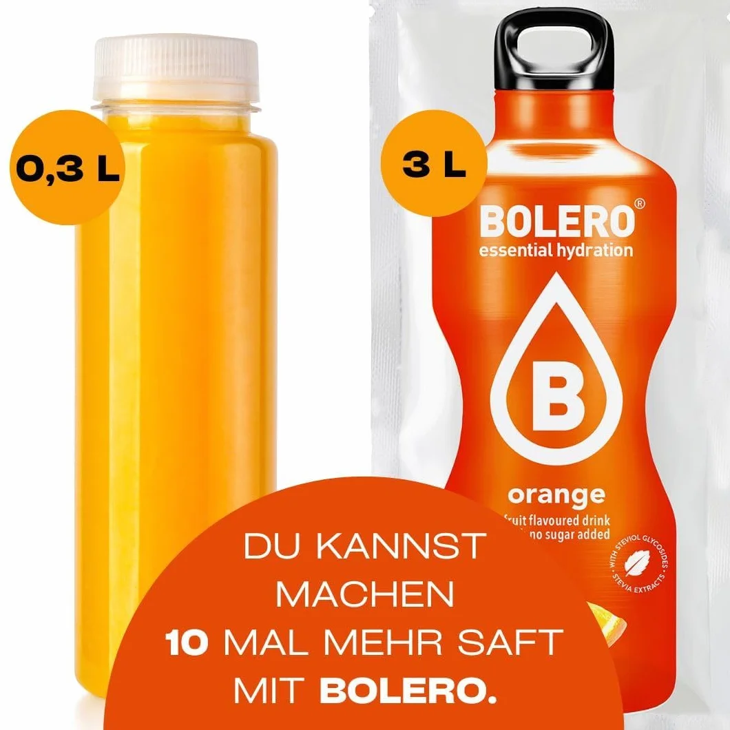 Bolero GREEN FUSION MIX 24x9g Saftpulver ohne Zucker mit Stevia und Vitamin C