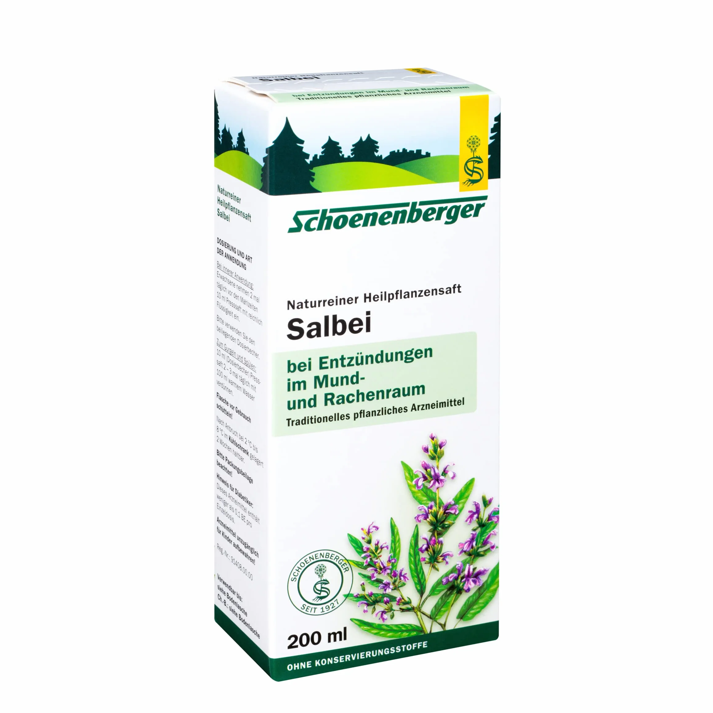 Schoenenberger Salbei naturreiner Heilpflanzensaft 200 ml