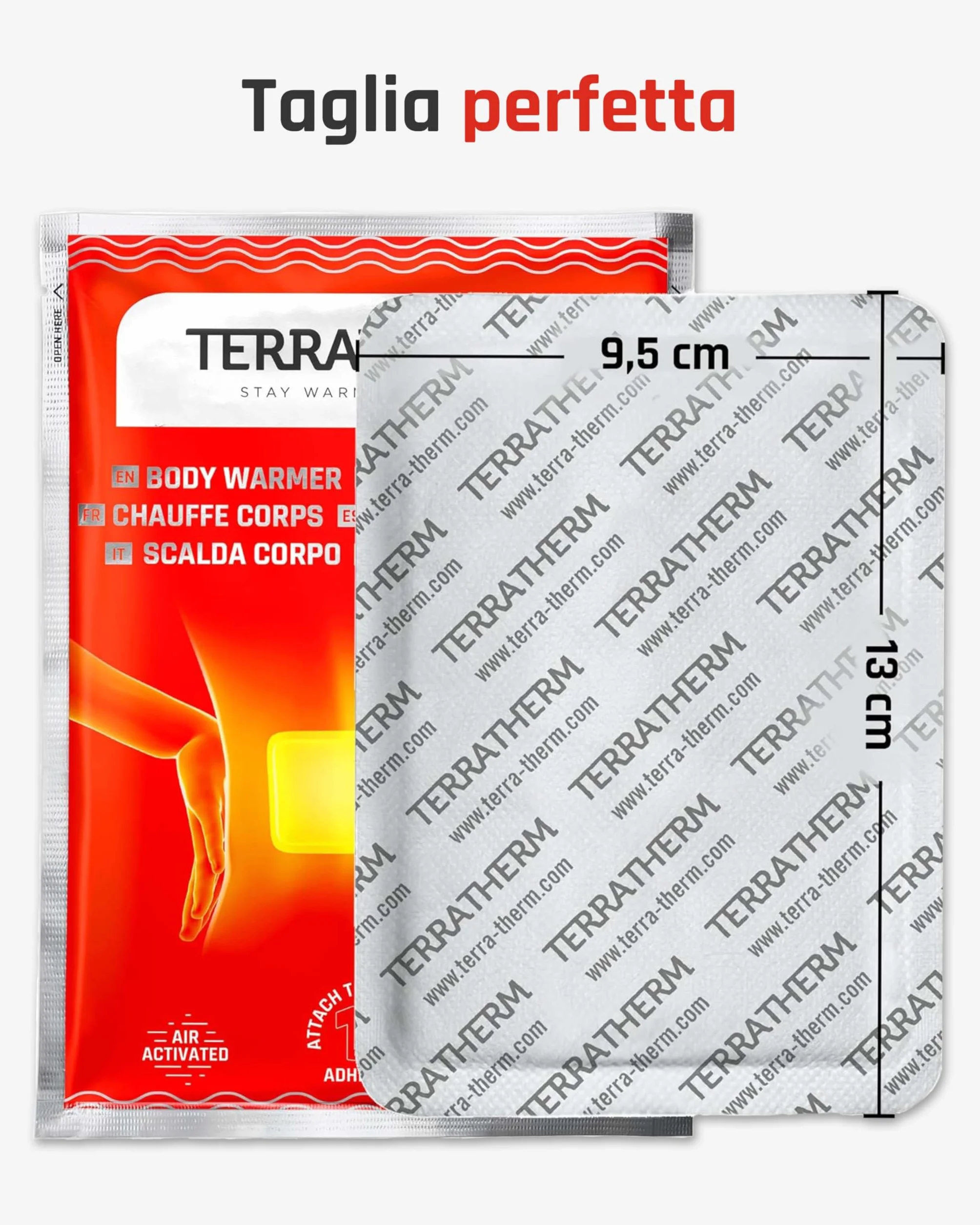 Cerotti riscaldanti schiena collo spalle effetto termico 12 ore autoadesivi 10 pezzi