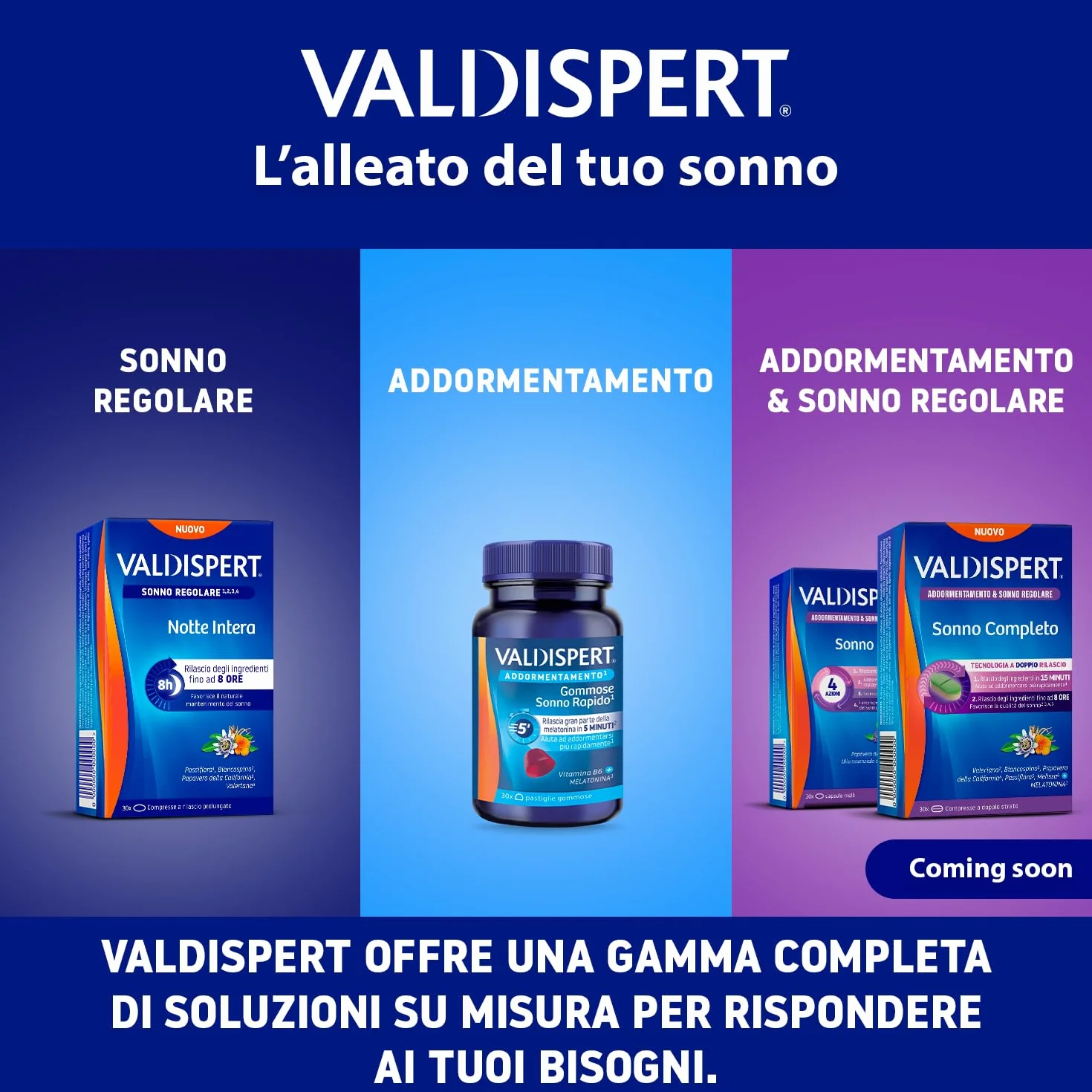Valdispert Notte Intera 30 Compresse a Lento Rilascio per il Sonno Regolare con Valeriana, Passiflora, Biancospino e Papavero della California