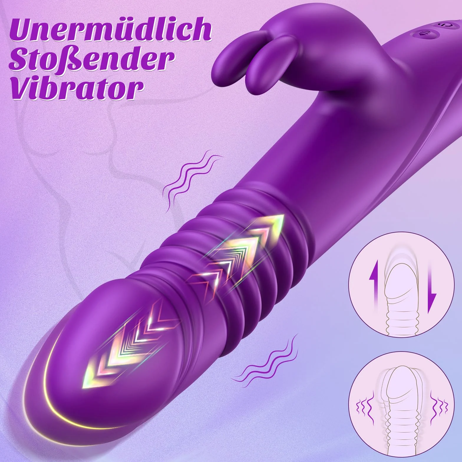Giocattoli sessuali per donne Dildo Vibratore Funzione Spinta - Set di vibratori per coppie Giocattoli sessuali Punto G Rabbit Vibratori Vibrazione per donne con App
