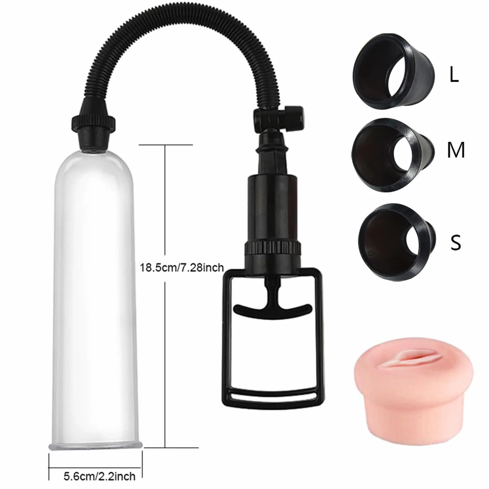 BDSMLOVE pompa per pene con vagina, pompa a vuoto per uomini, masturvatore per uomo, vacuum device estensore per uomo per l'ingrandimento del pene, masturbatore sexy toys