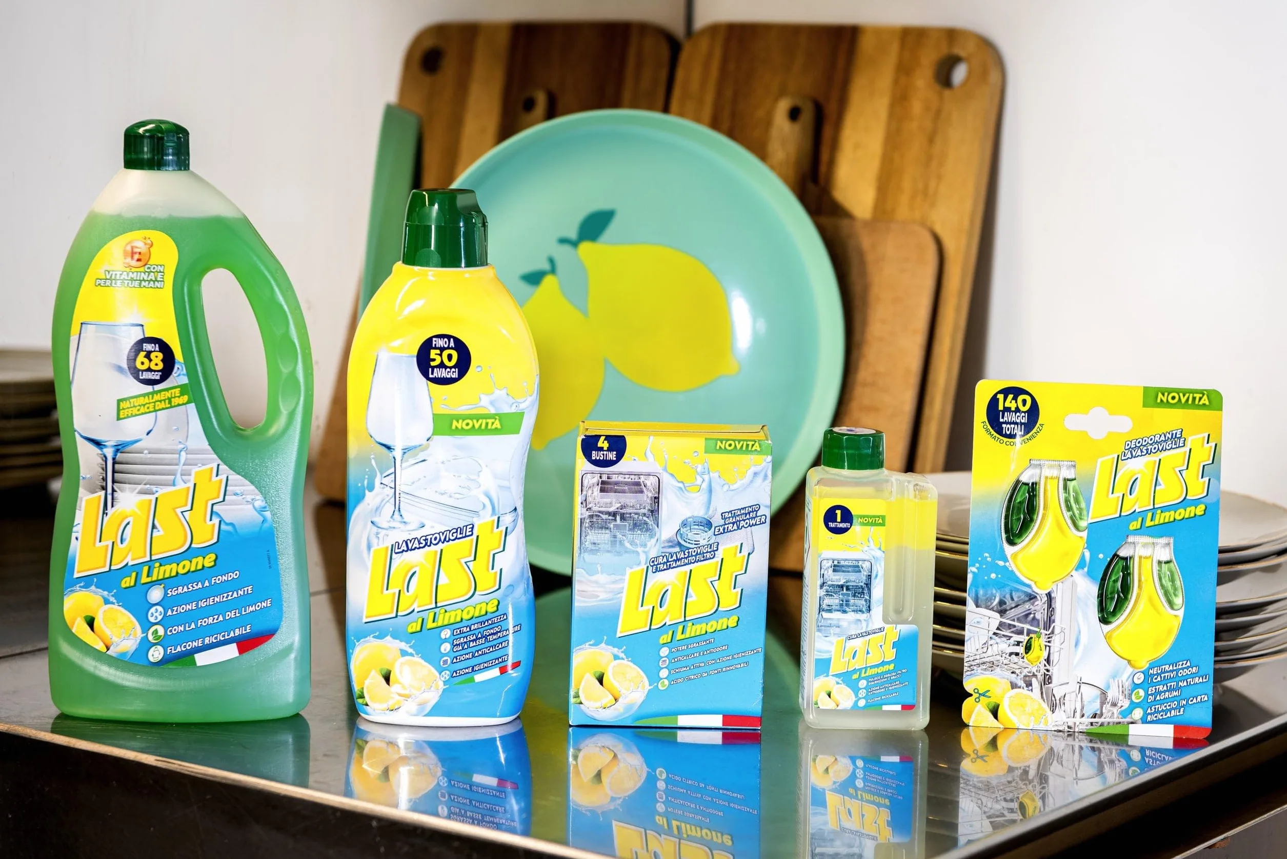 Last al Limone Cura Lavastoviglie Trattamento Granulare Extra Power Anticalcare - 4 Bustine