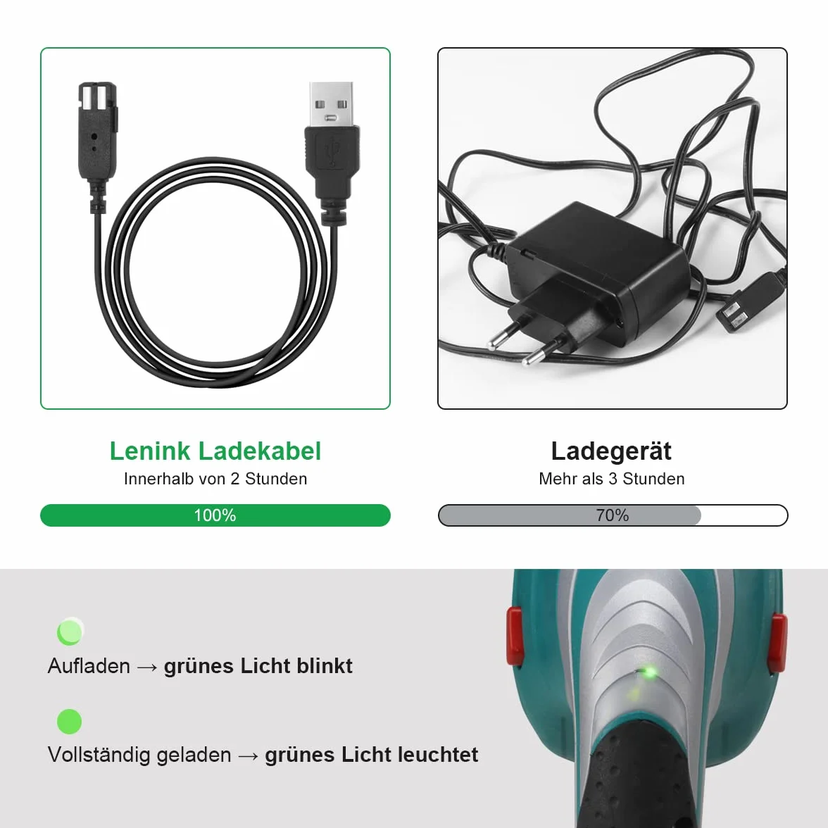 Cavo di ricarica compatibile Bosch Isio 100 cm
