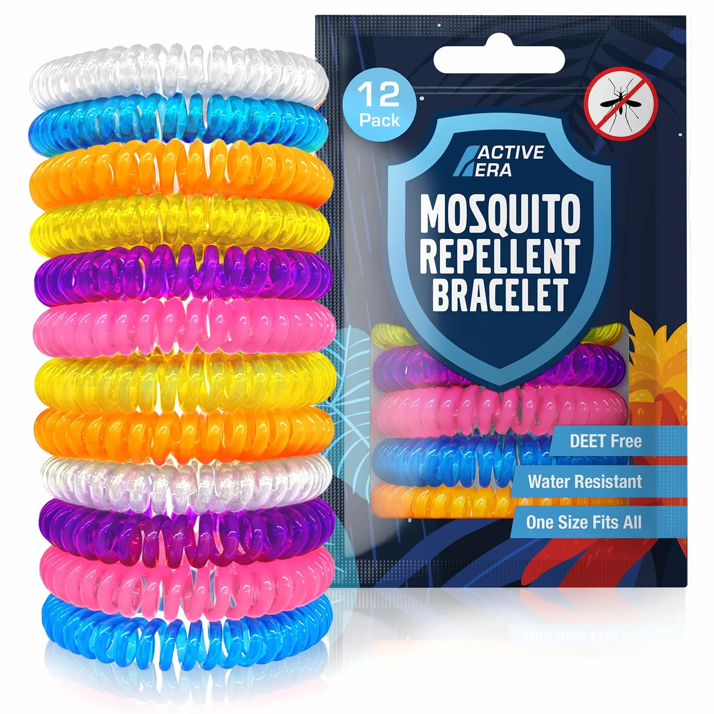 Active Era Braccialetti Antizanzare Repellente Zanzare Citronella Senza DEET 10 Giorni Protezione Bambini Adulti