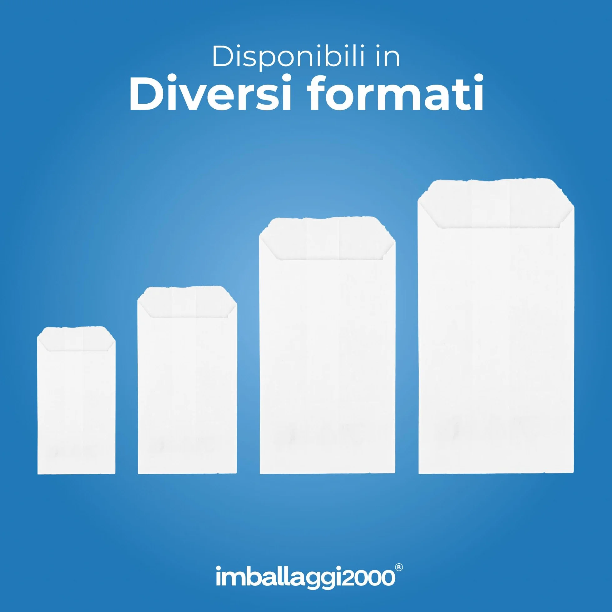 Sacchetti Carta per Alimenti Bianchi 25x50 cm 100 Pezzi MOCA