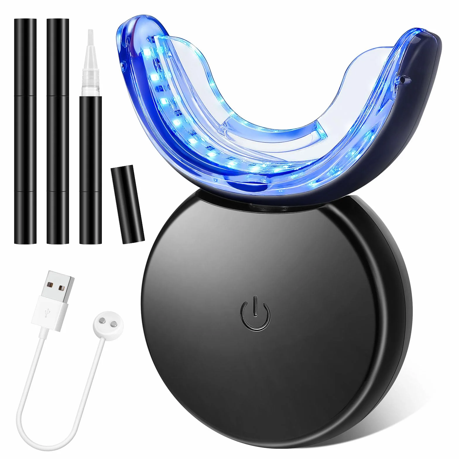 Profesjonalny Kit Sbiancante Denti LED z 3 Gel, Magnetyczne Ładowanie, Usuwanie Plam