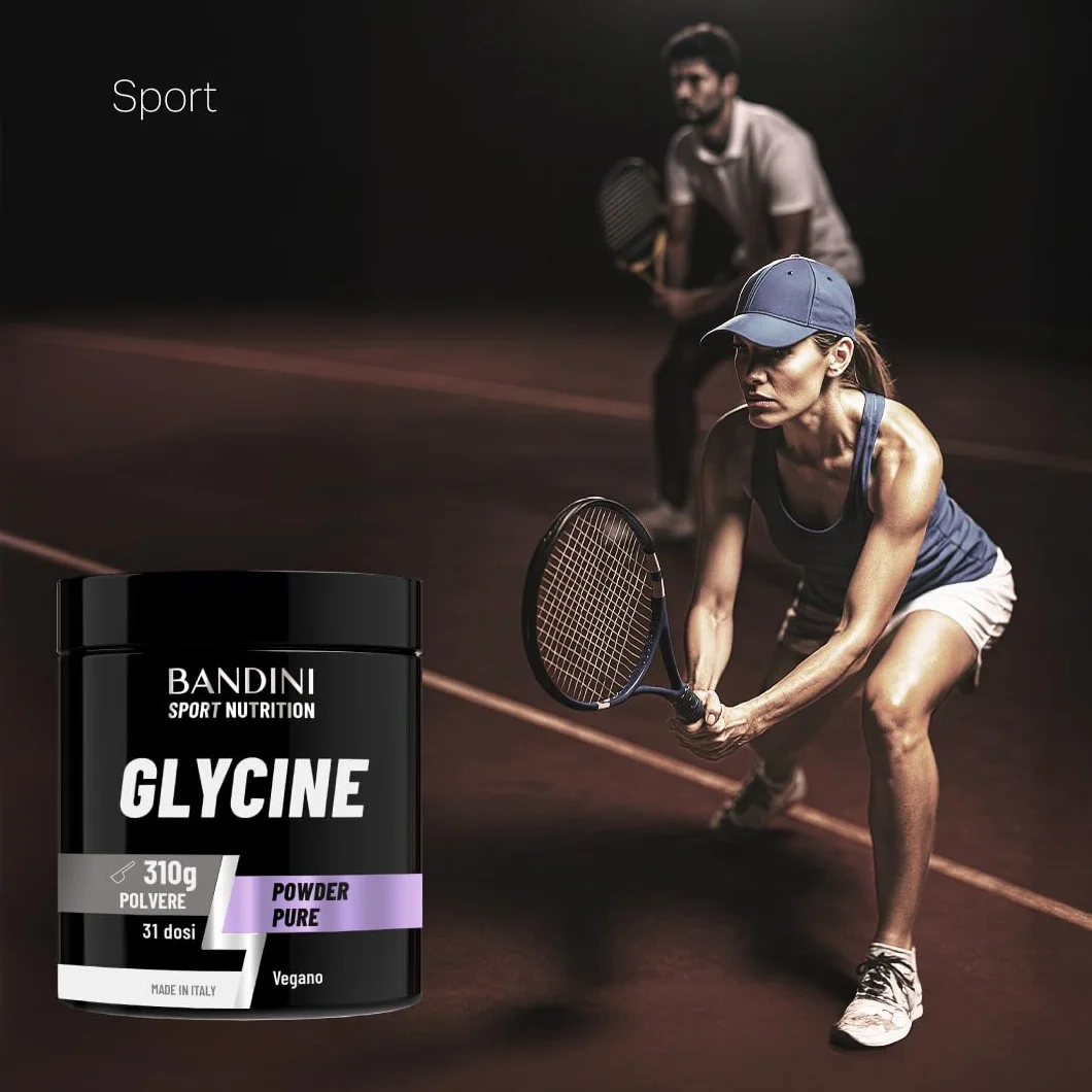 Bandini® GLICINA Polvere, Glycine Pura e Cristallina, Aiuto per il sonno, Puro Aminoacido Naturalmente Dolce, L-Glycin da 310 g, Sintesi del Collagene per Pelle e Articolazioni, Senza Additivi
