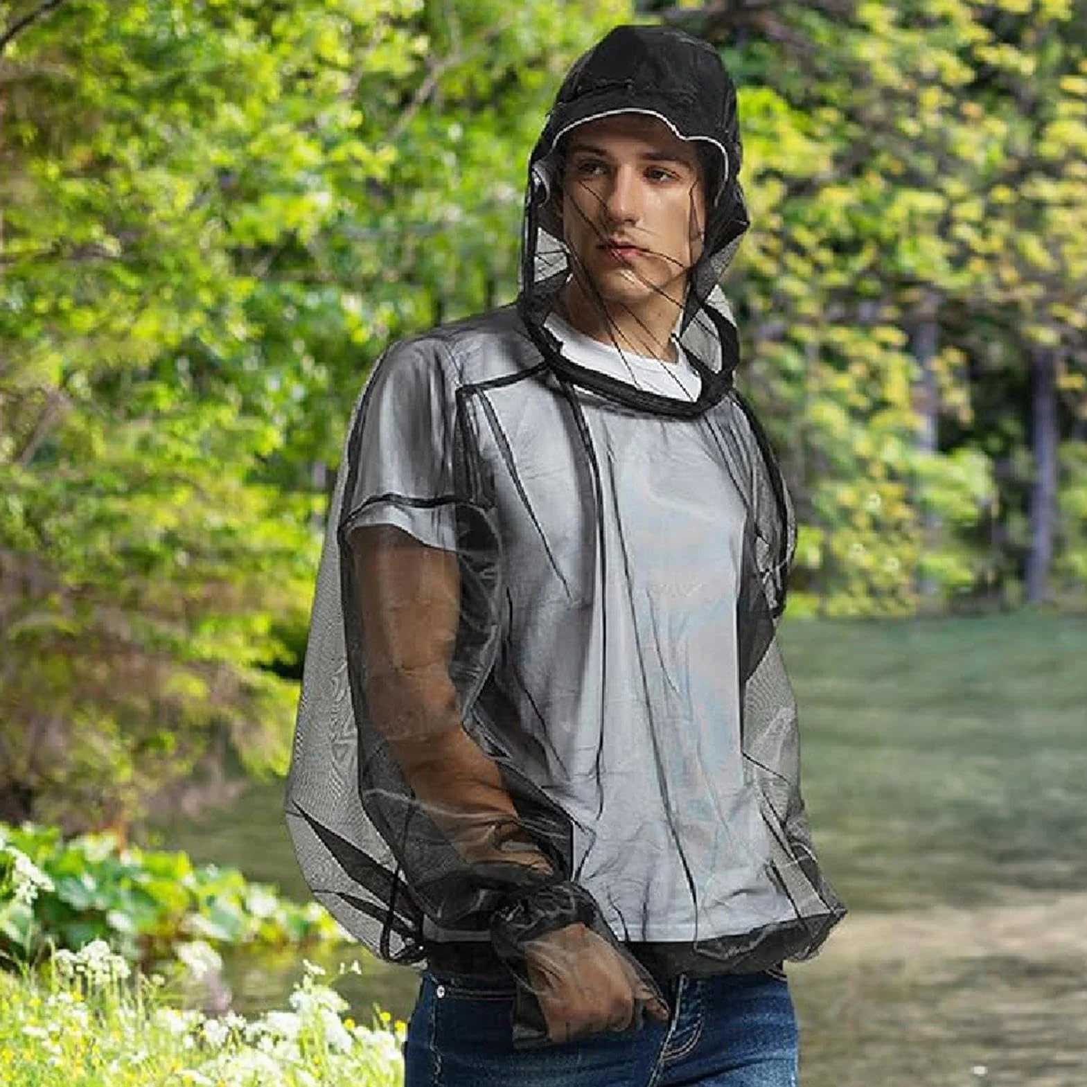 Generico Fly Jacket Tuta Portatile Con Rete Protettiva Traspirante Flessibile per Escursionismo Pesca Avventure All'aperto
