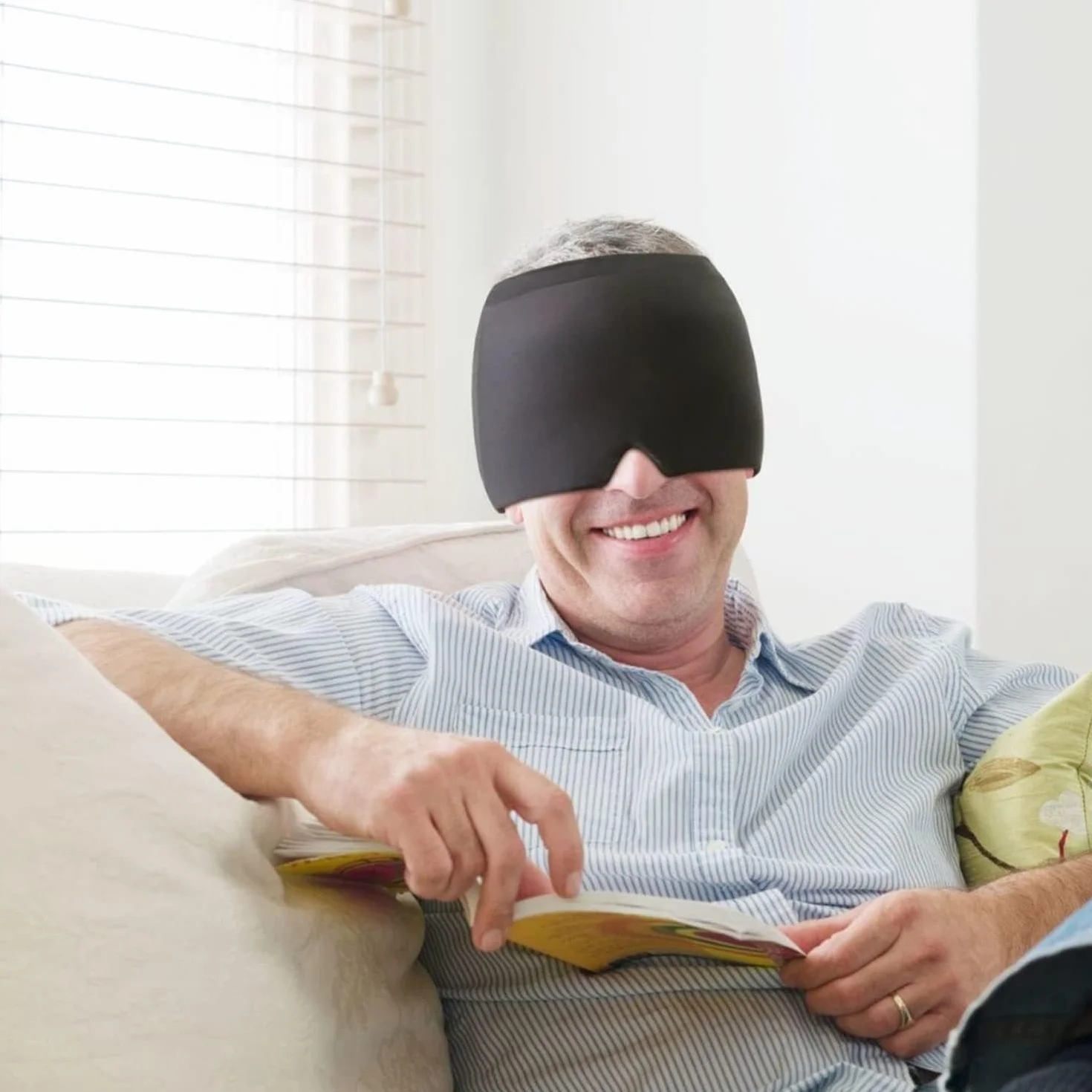 Maschera per l'Emicrania, Cappello Emicrania, Cappello Mal di Testa, Berretto per l'Emicrania Cuscinetto di Raffreddamento per Emicrania Cappello Mal di Testa Gel Ghiaccio